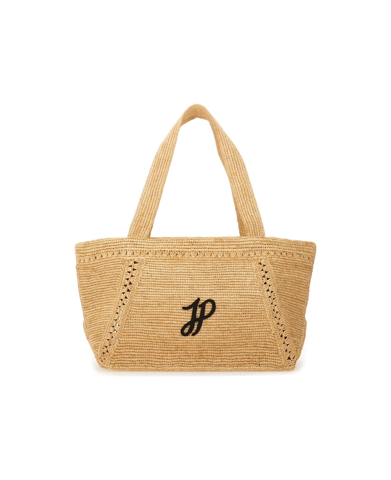 Patou Large Trapeze Tote Bag - BEIGE