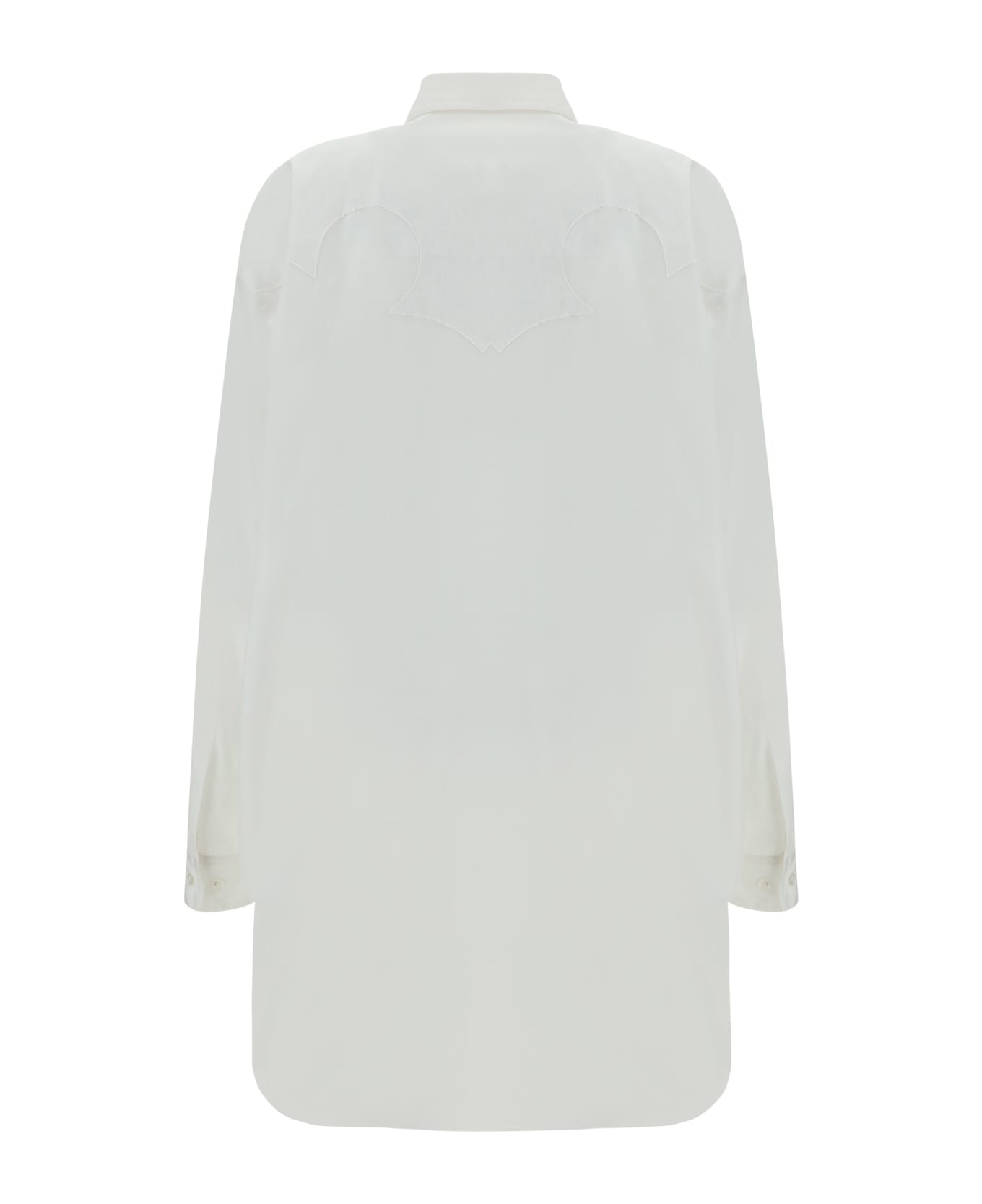 Maison Margiela Button-up Mini Shirt Dress - White