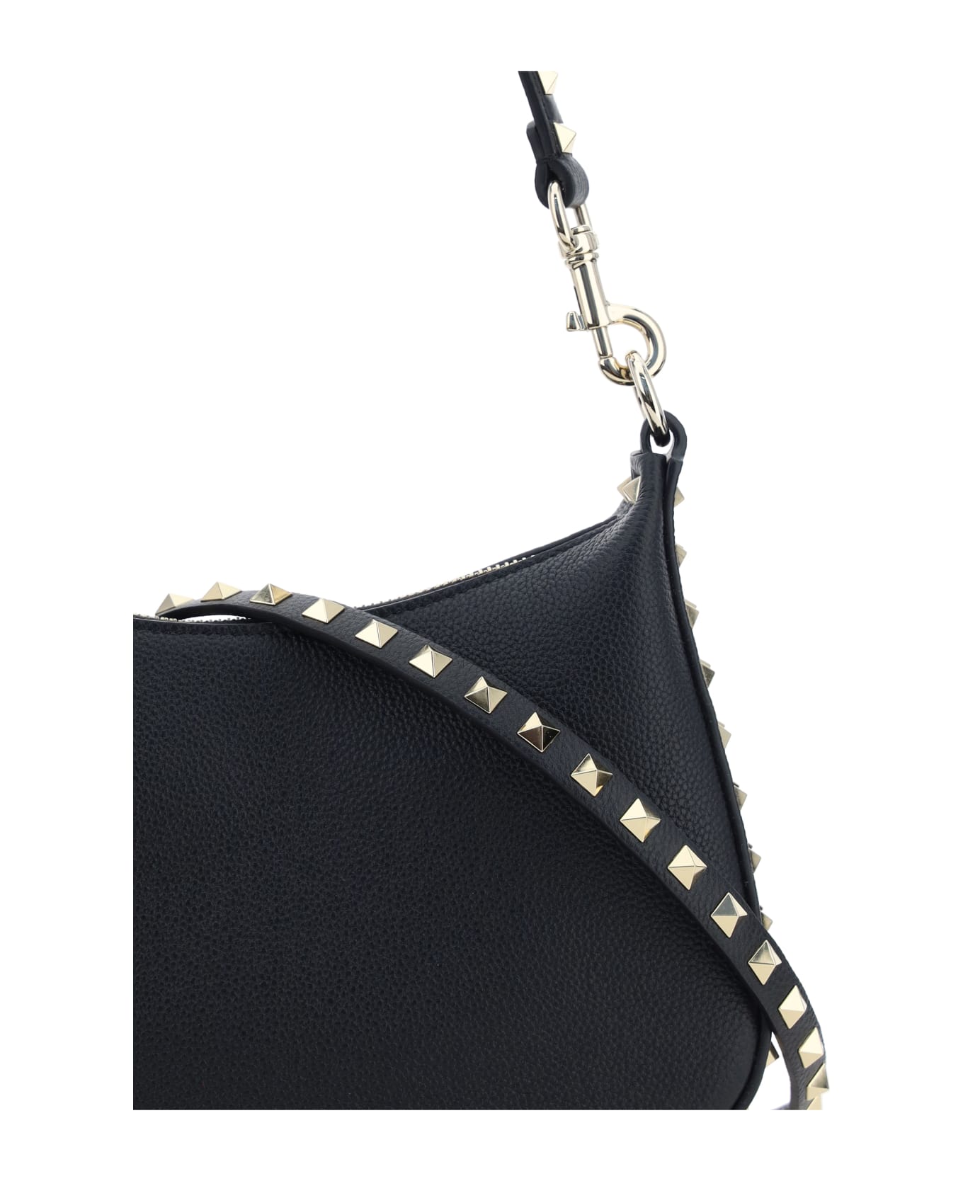 Valentino Garavani Rockstud Hobo Shoulder Bag - Black