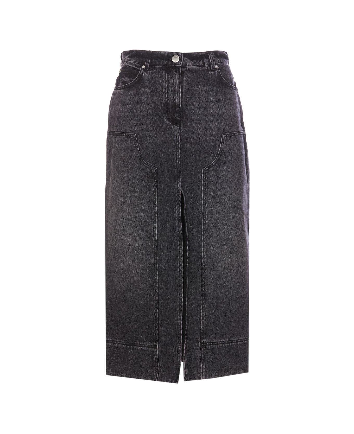 Pinko Denim Maxi Skirt - Grey