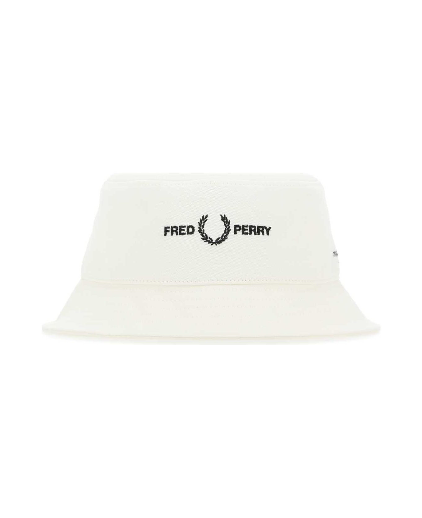 Fred Perry White Cotton Hat - 129