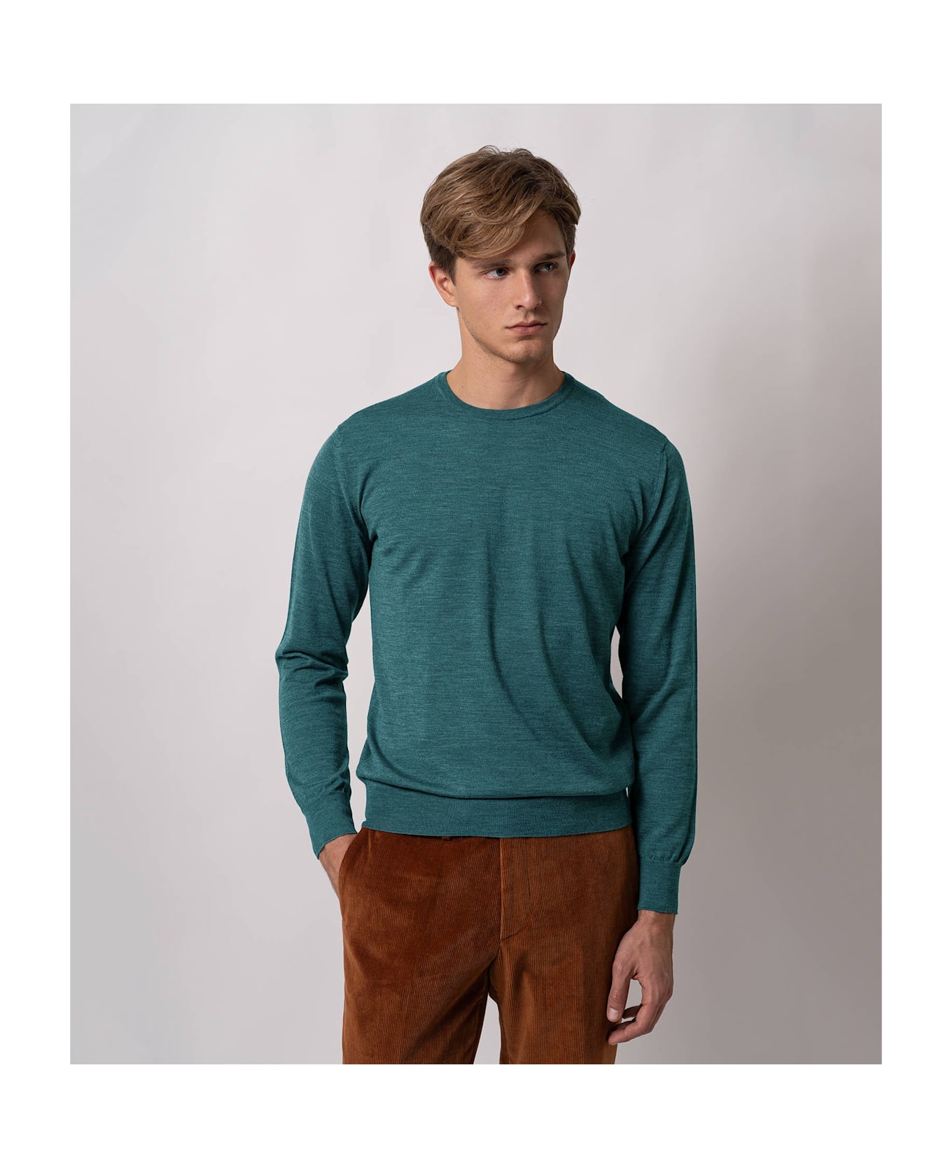 Larusmiani Crew Neck London Sweater - LightBlue