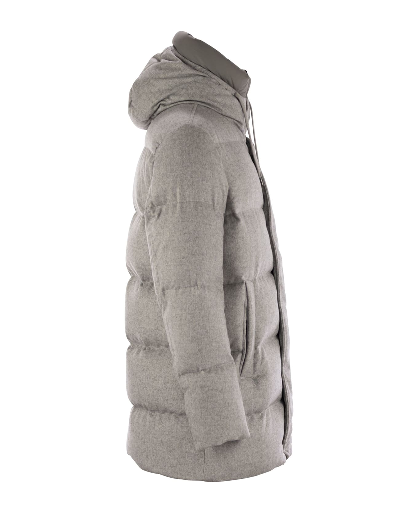 Herno Drawstring Padded Bomber Jacket - Grey