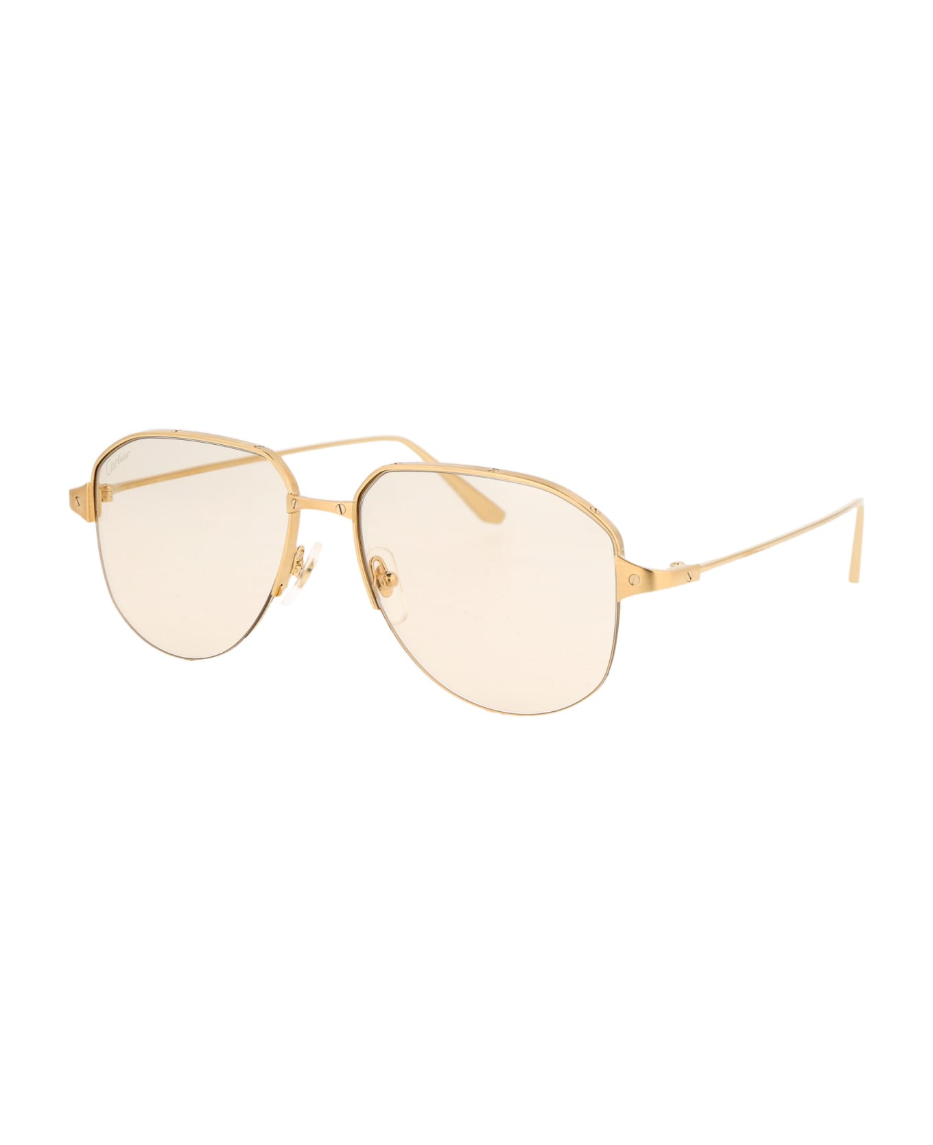 Cartier Eyewear Ct0352s Sunglasses - 002 GOLD GOLD TRANSPARENT