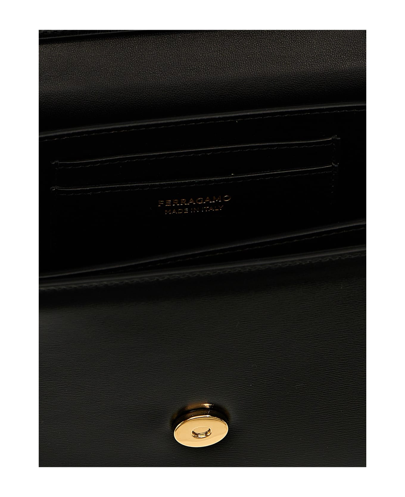 Ferragamo 'fiamma' Small Shoulder Bag - Black  