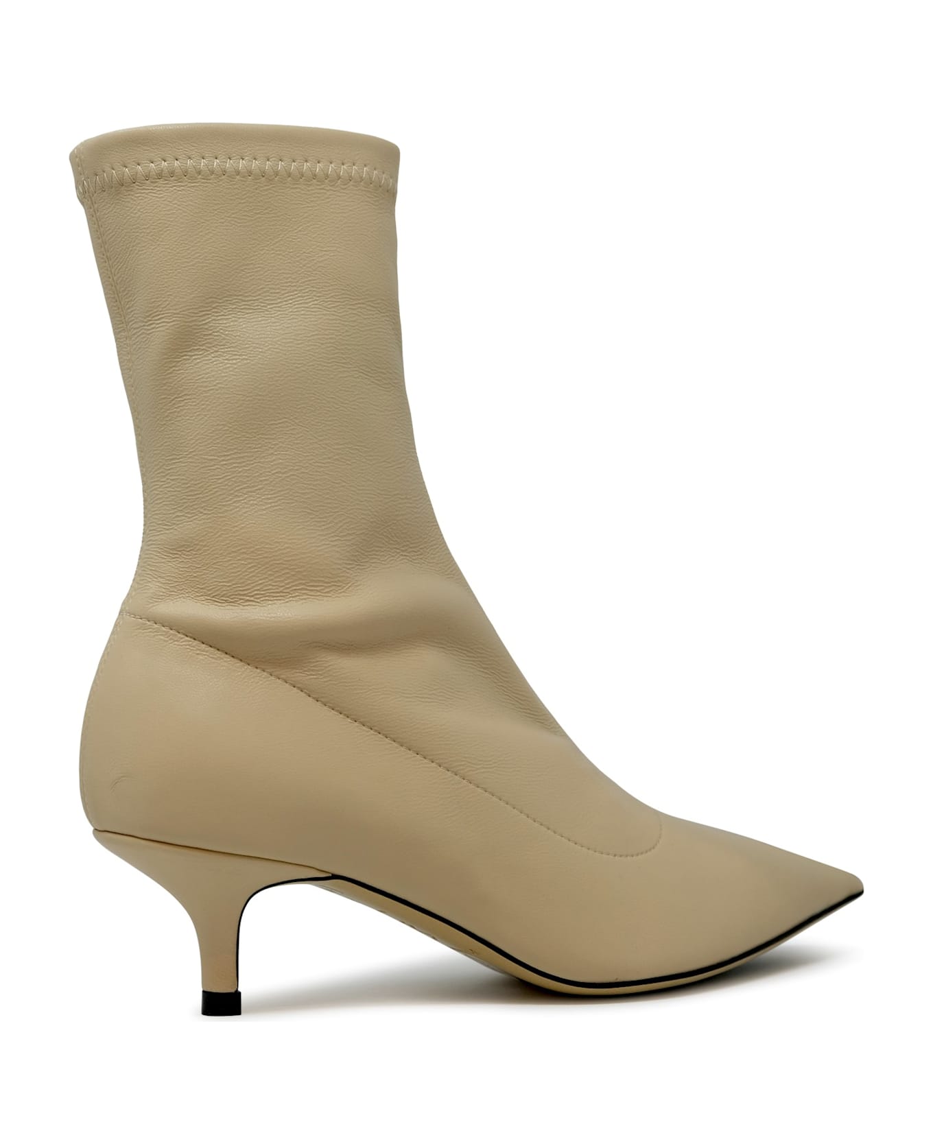 Parosh D060122 Slayshoe Beige Eco Leather Strech Boots - BEIGE