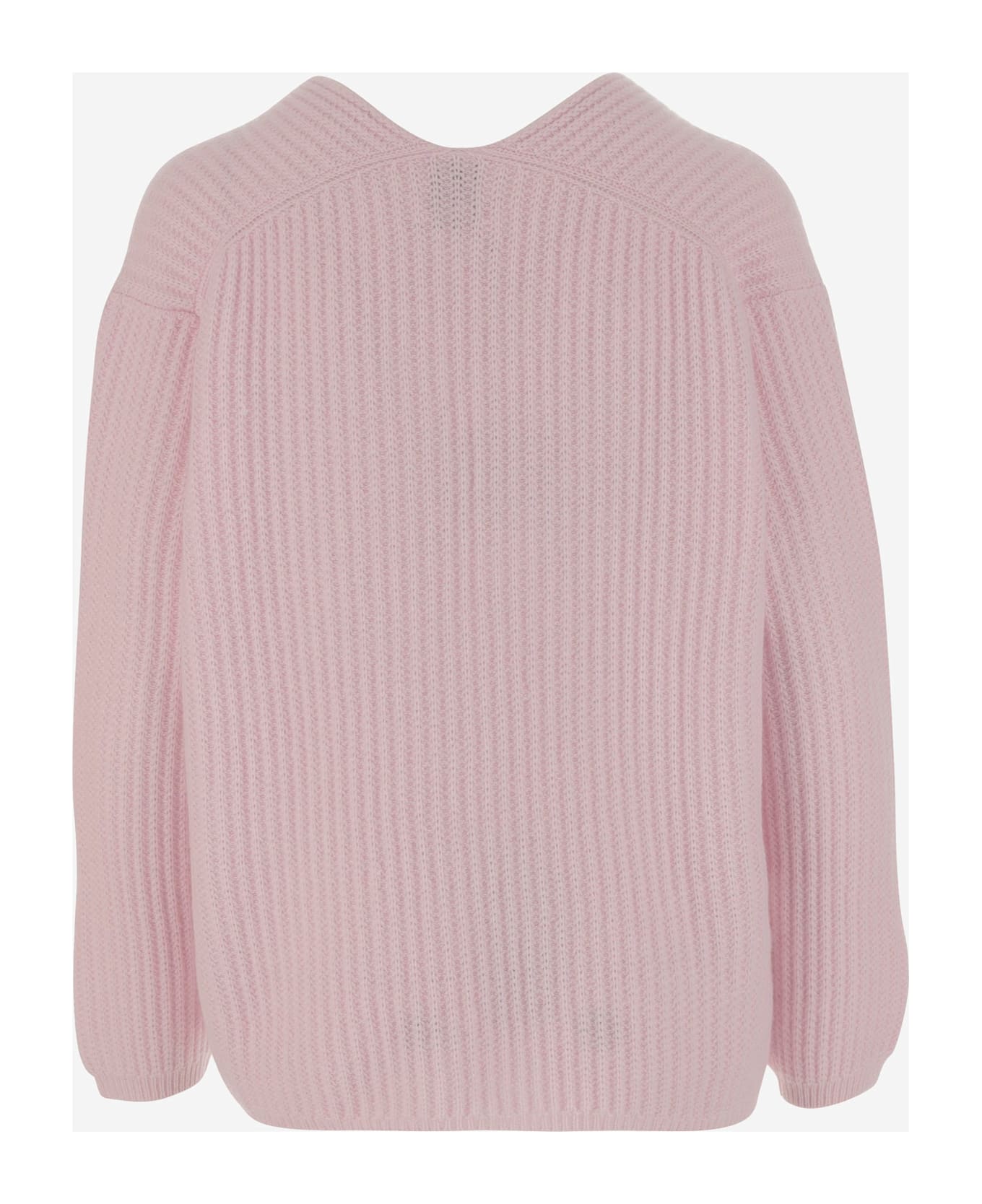 Allude Ribbed Cashmere Pullover - Pink