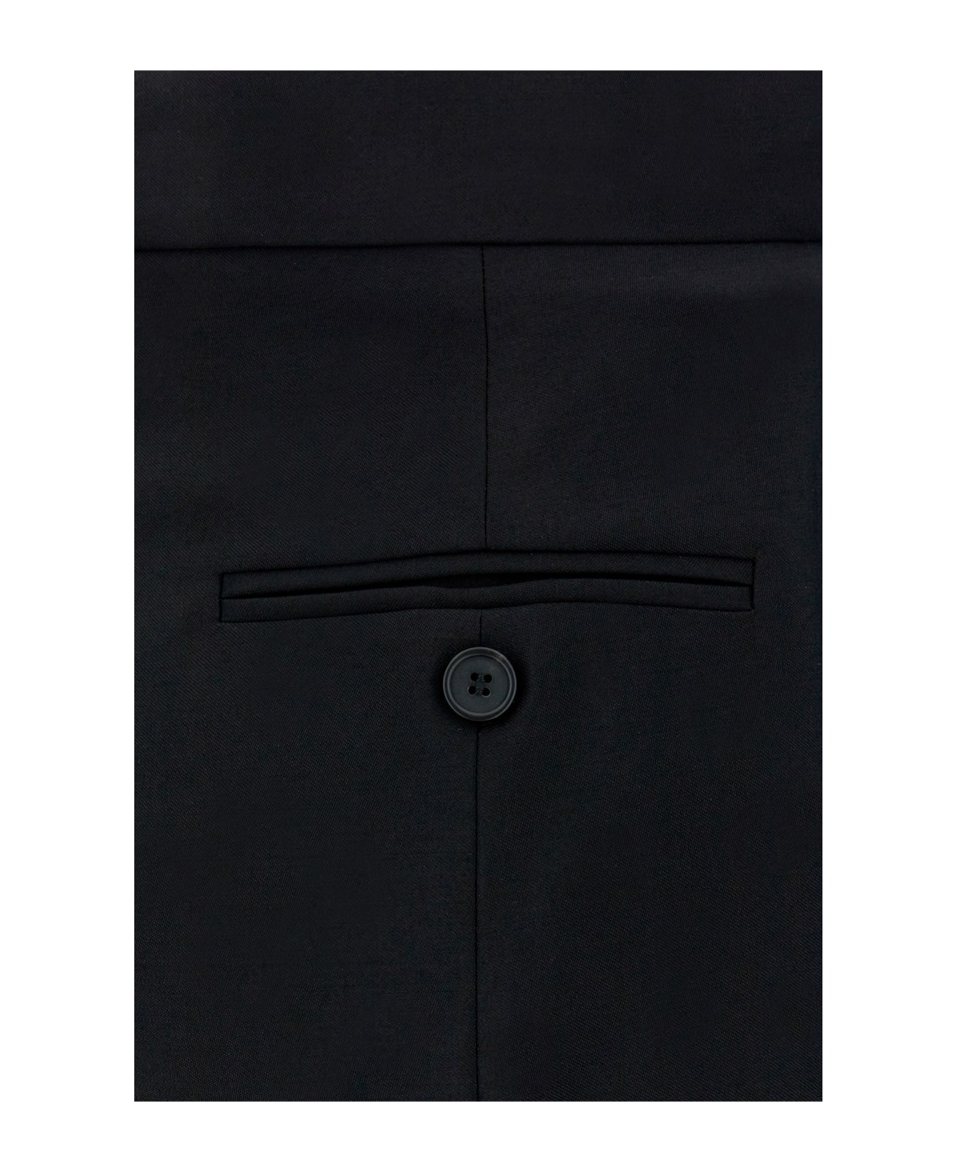 Alexander McQueen Black Wool Pant - BLACK