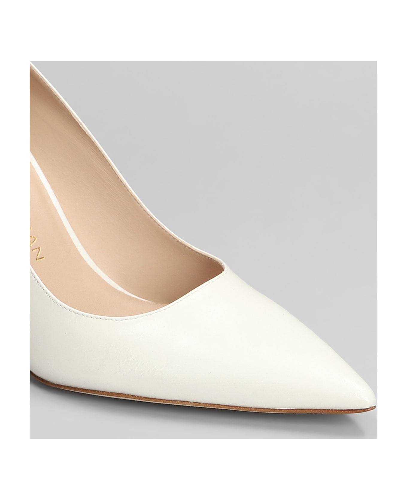 Stuart Weitzman Stuart Power 85 Pumps In White Leather - white