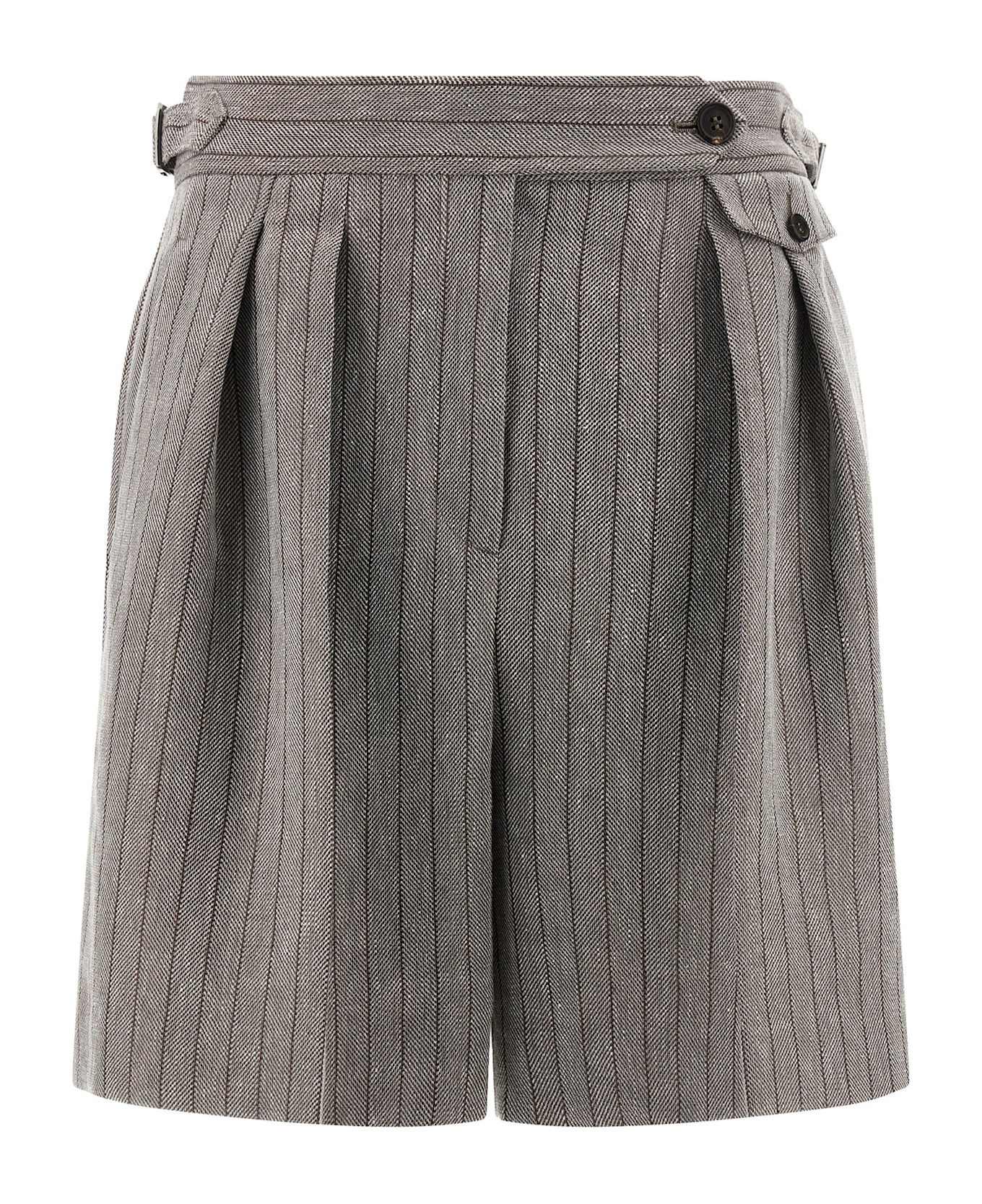Brunello Cucinelli Herringbone Bermuda Shorts - Multicolor