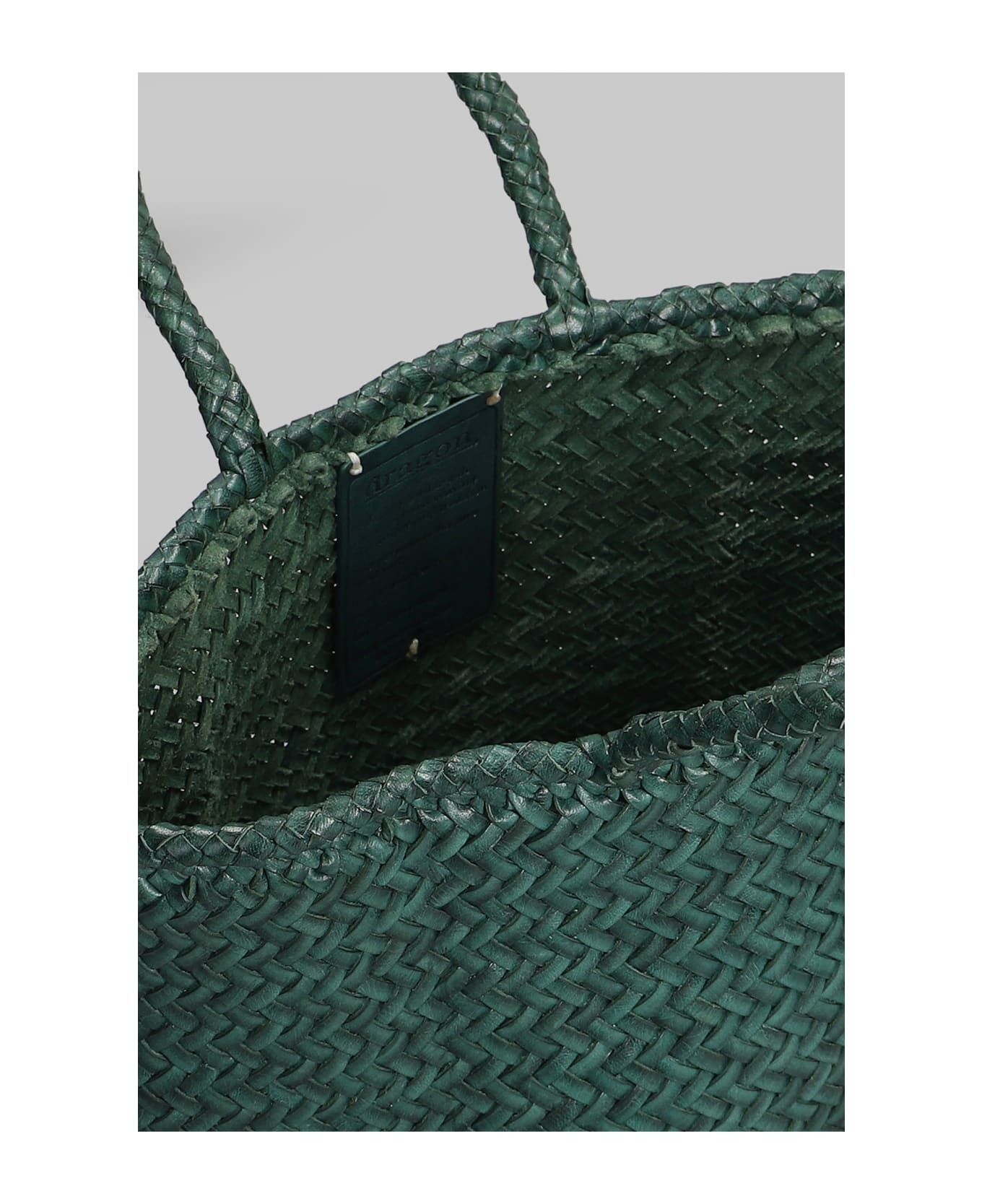 Dragon Diffusion Grace Basket Tote In Green Leather - green