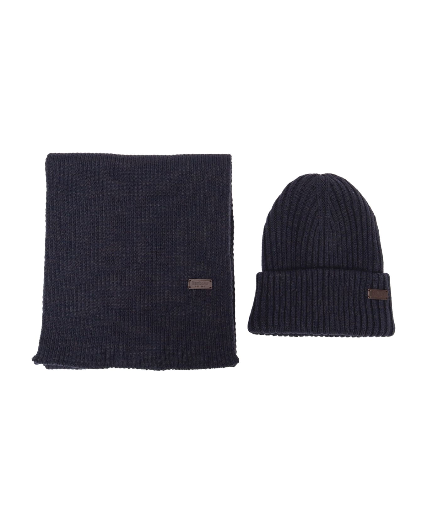 Barbour Scarf And Beanie Set - BLUE スカーフ