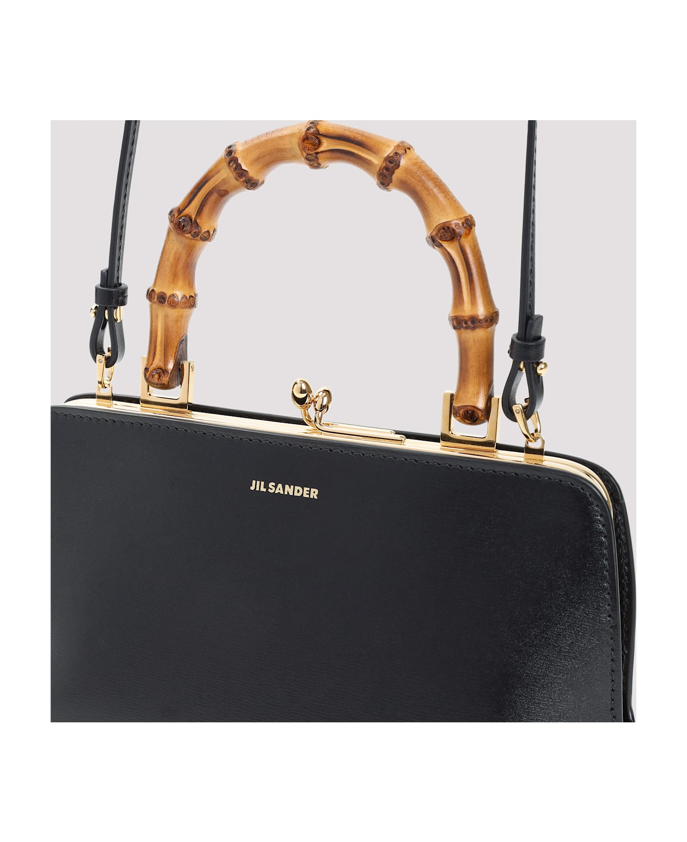 Jil Sander Goji Mini Bamboo Bag - Nero