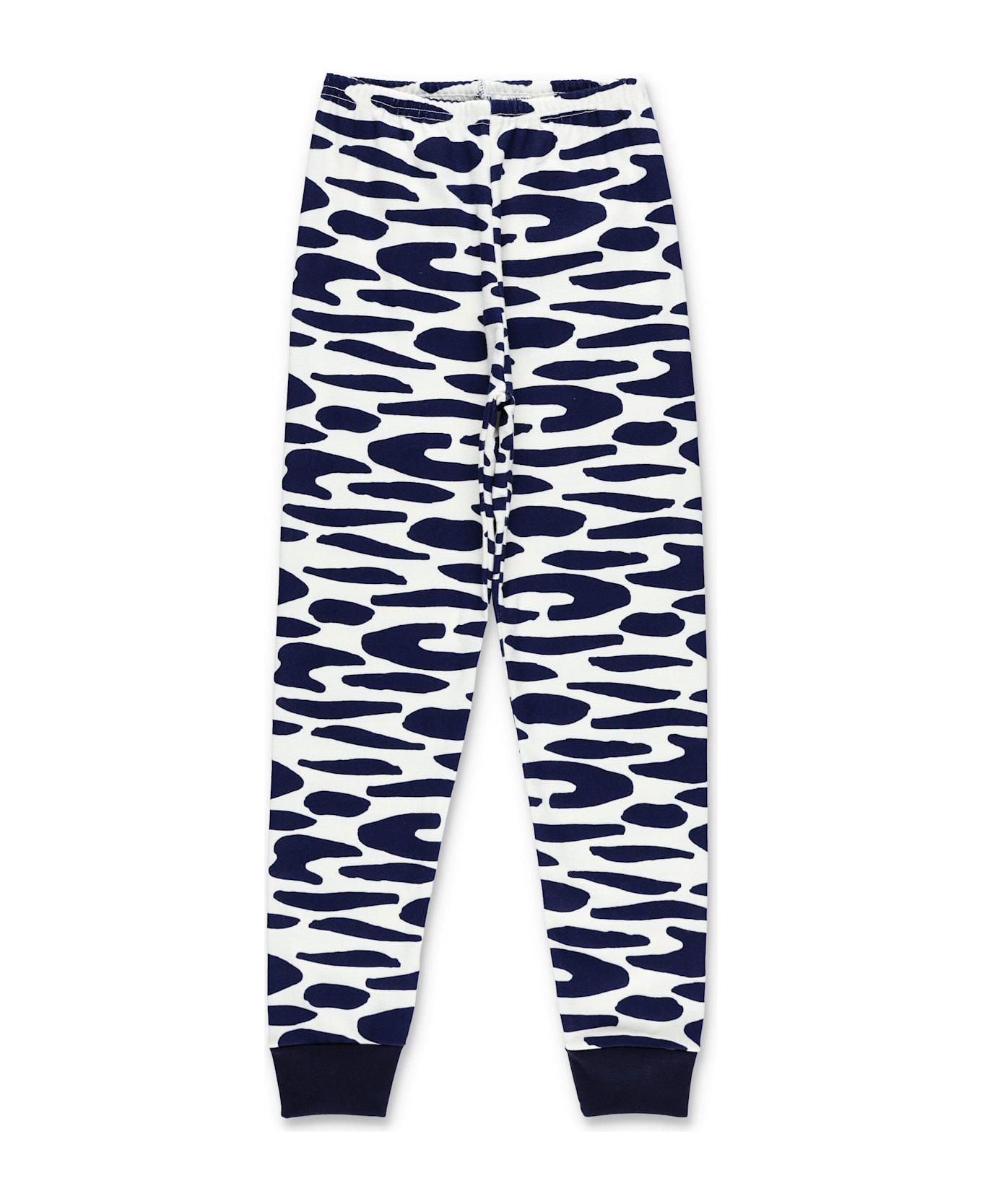 Petit Bateau Kid - Zebra Print Cotton Pyjama Set With Mask - WHITE/BLUE