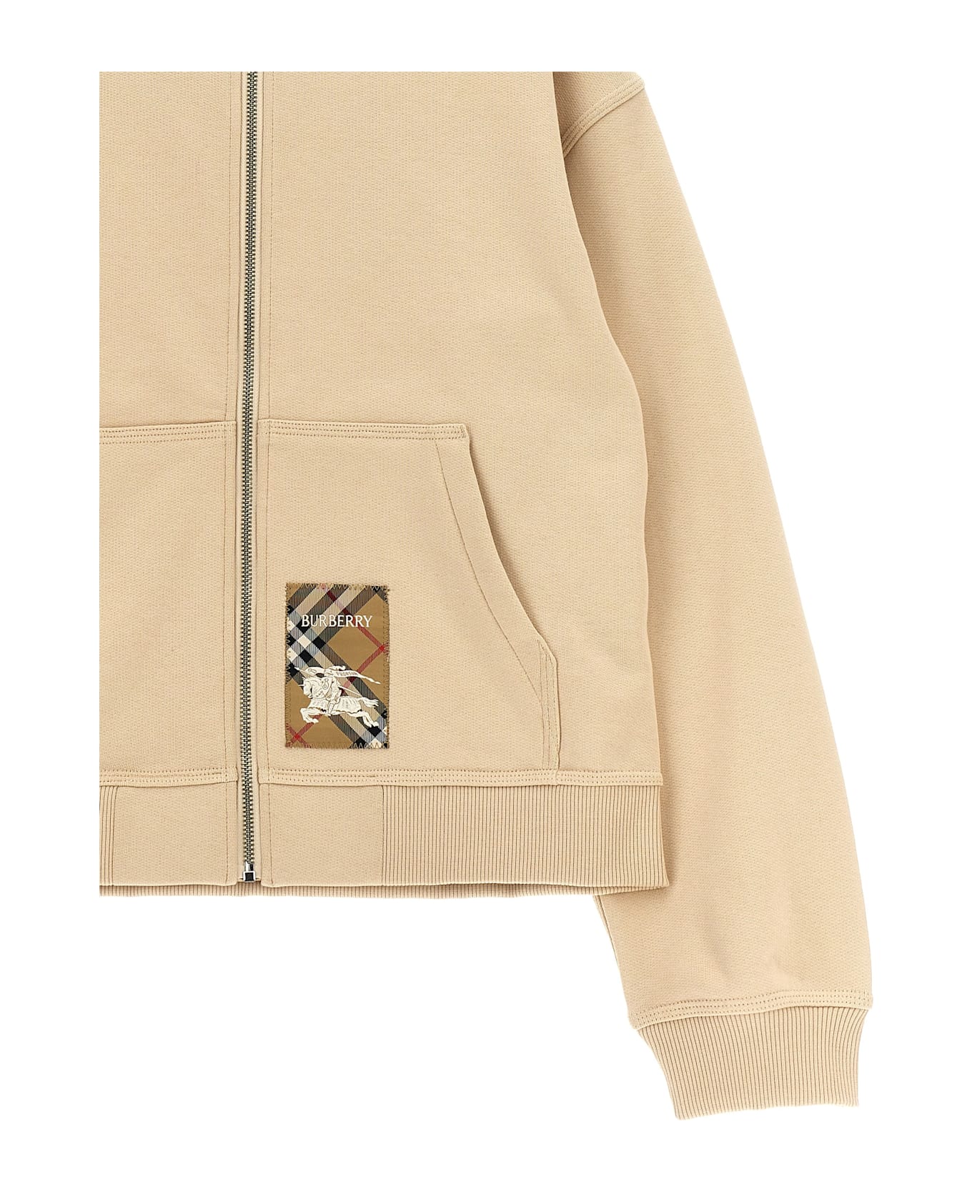 Burberry Logo Hoodie - Beige