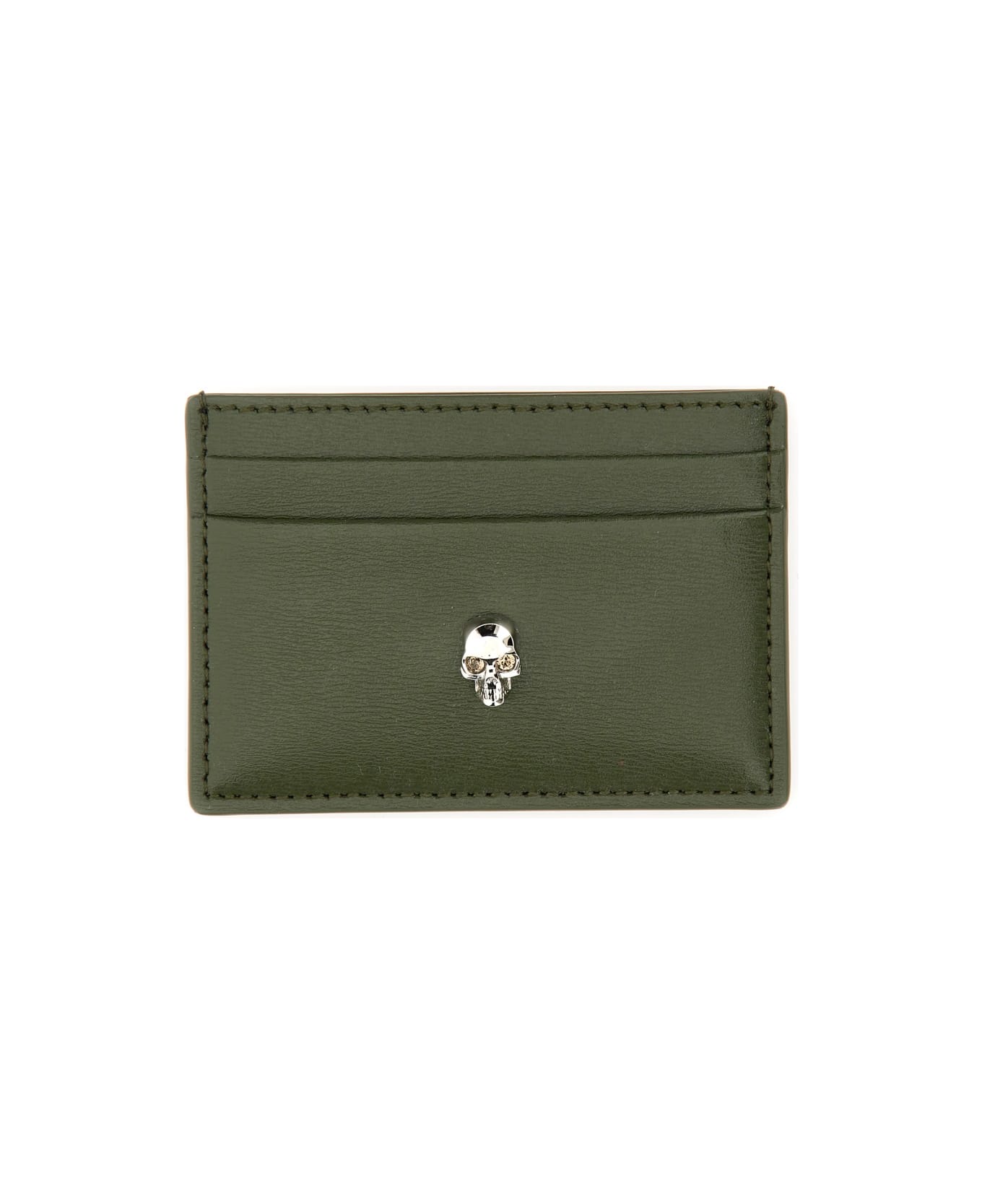 Alexander McQueen Leather Card Holder - GREEN 財布