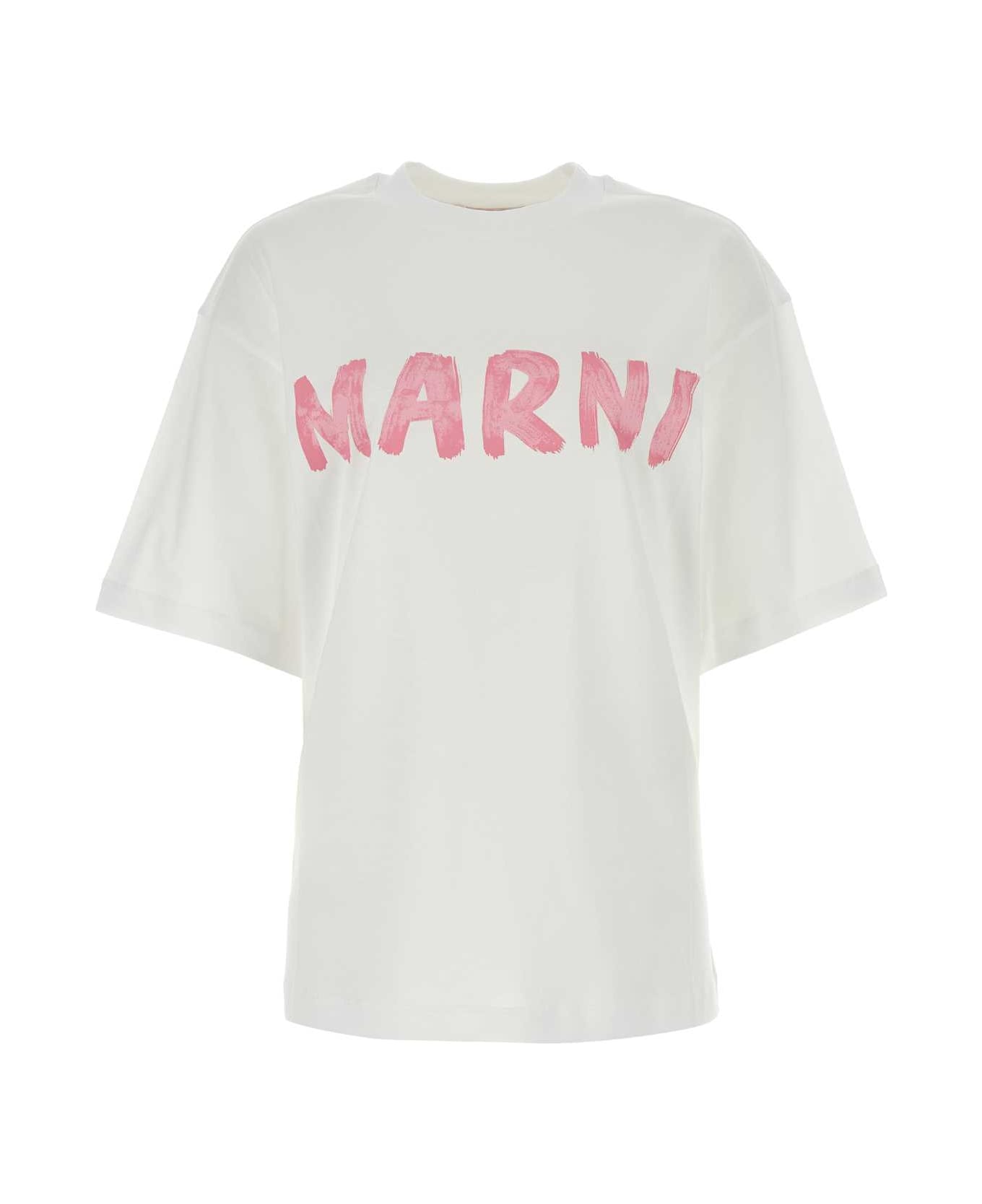 Marni White Cotton Oversize T-shirt - L5W01 Tシャツ