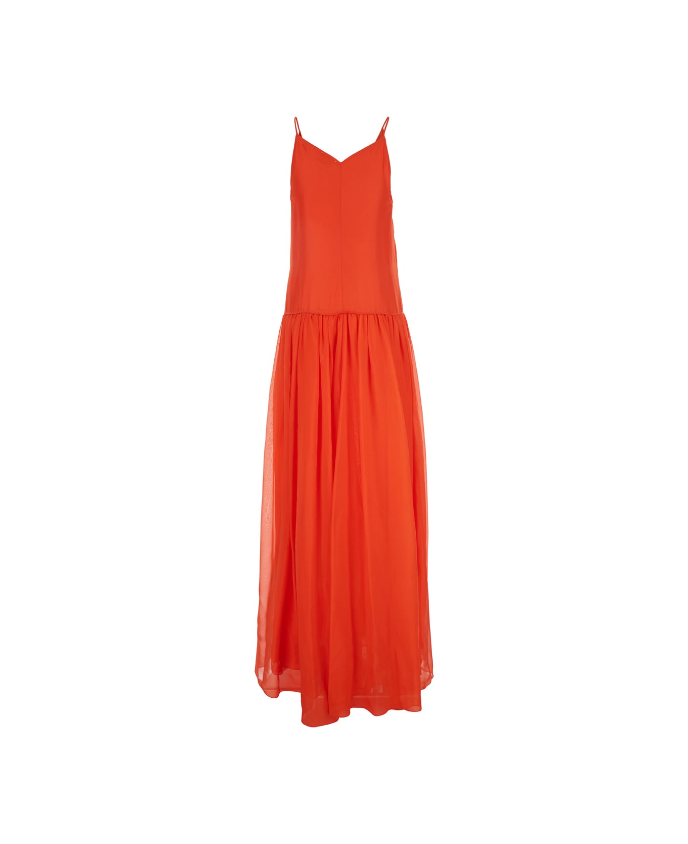 Forte_Forte Habotai Silk Straps Dress - Orange