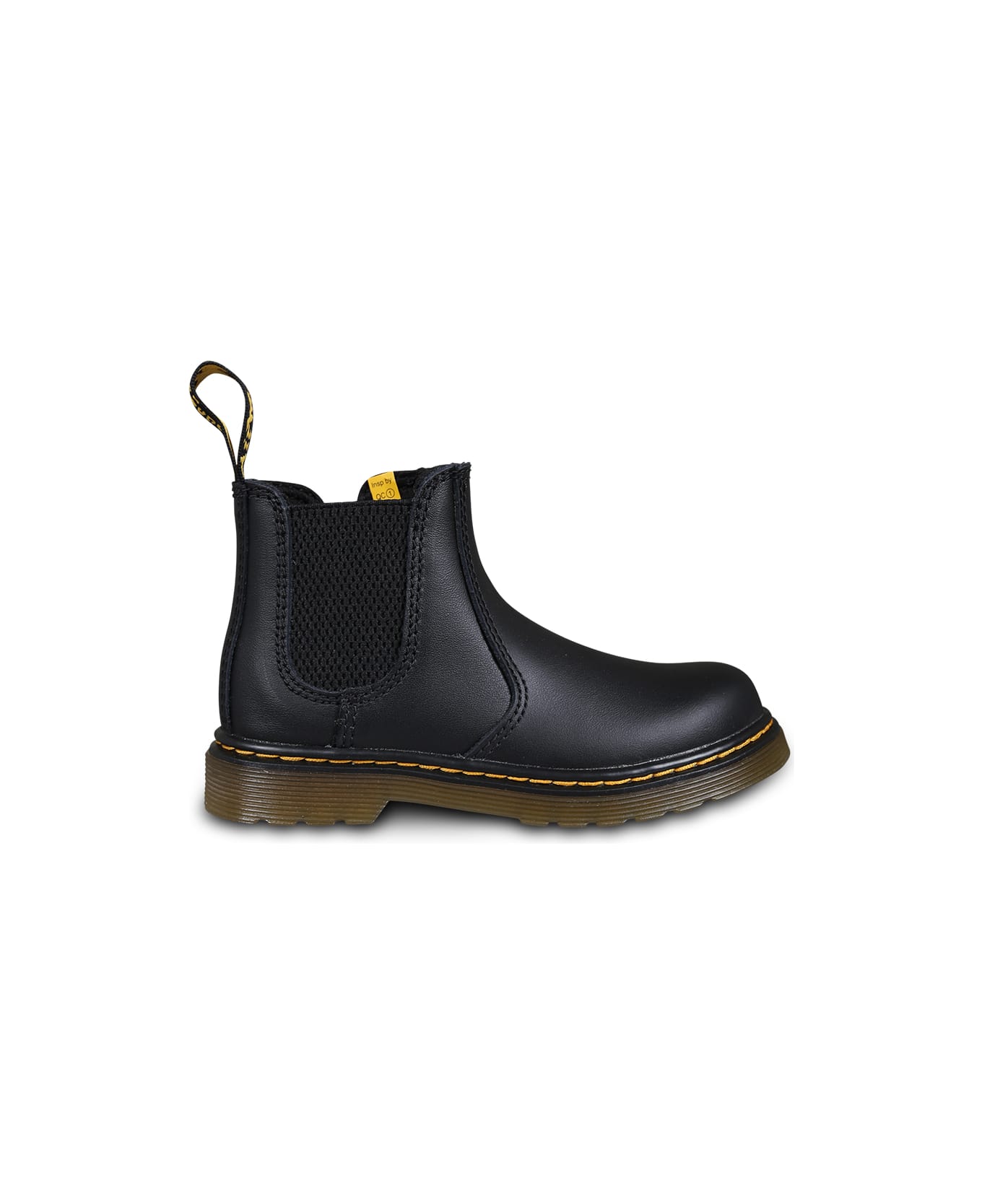 Dr. Martens 2676 Black Ankle Boots For Kids With Logo - Black