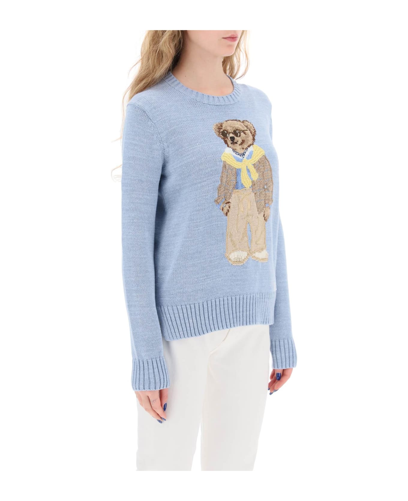 Polo Ralph Lauren 'classics' Cotton Sweater - Light Blue