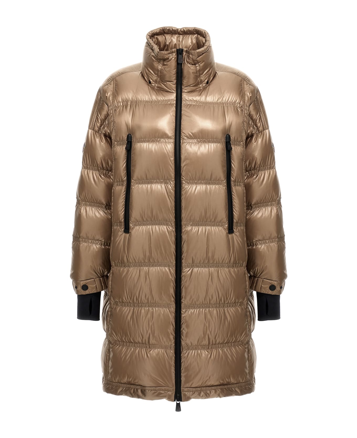 Moncler Grenoble 'rochelair' Long Down Jacket - Beige