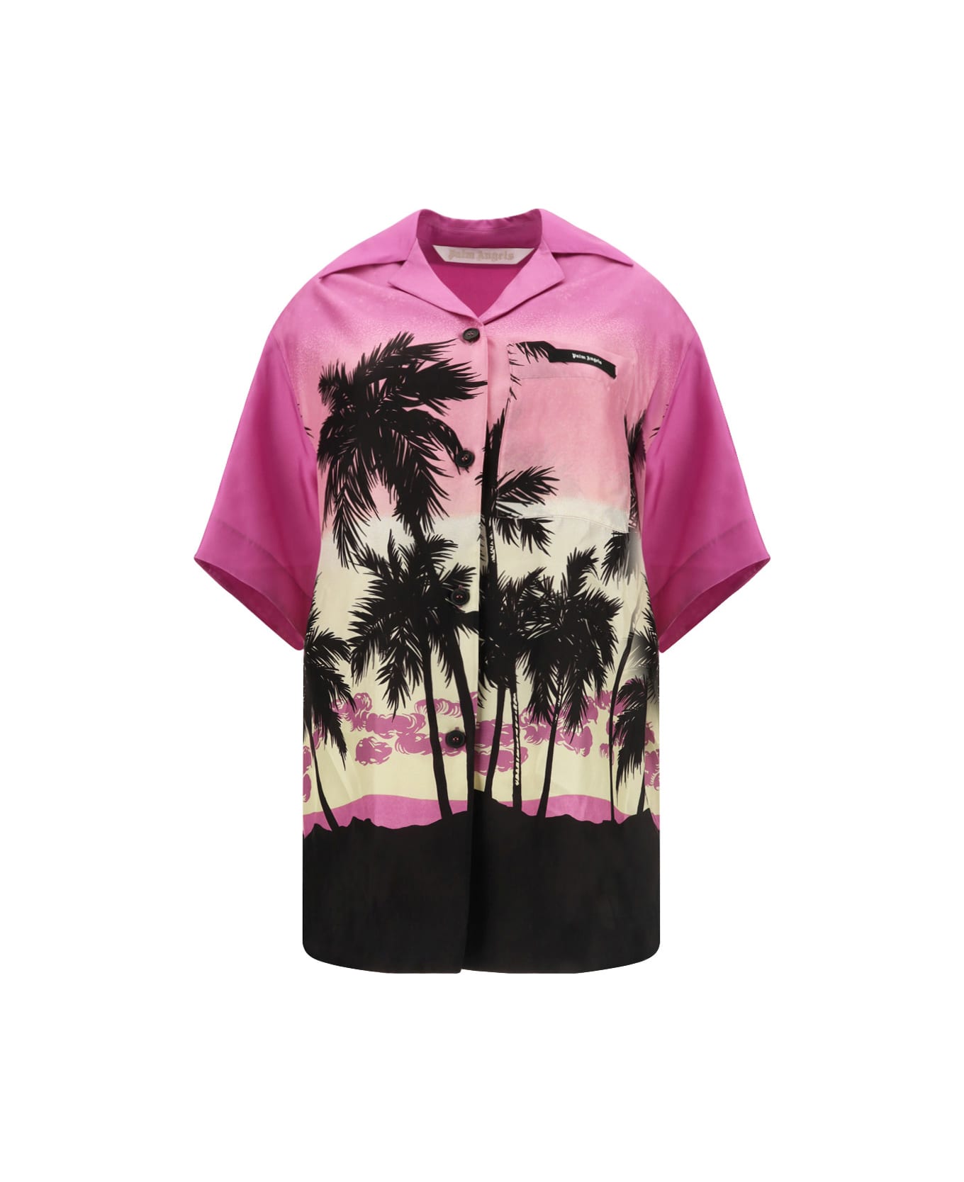 Palm Angels Sunset Print Shirt - Rosa