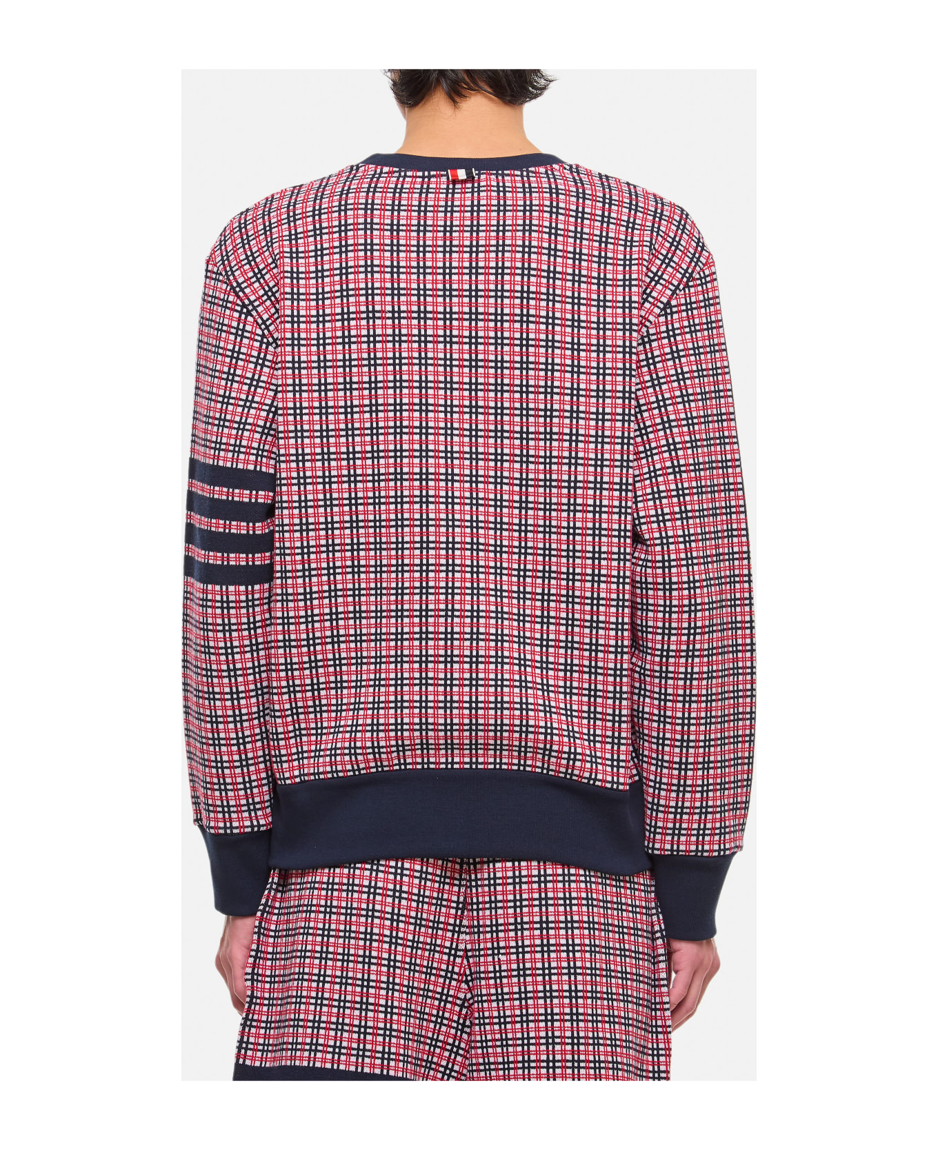 Thom Browne 4 Bar Cotton Crewneck Sweatshirt - MultiColour ニットウェア