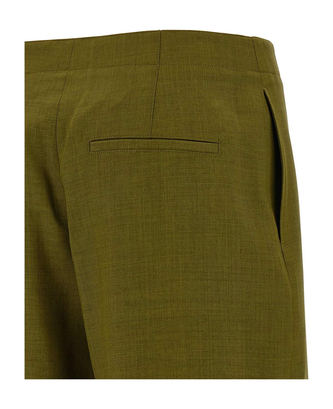Theory 'deep Pleat' Pants - Green