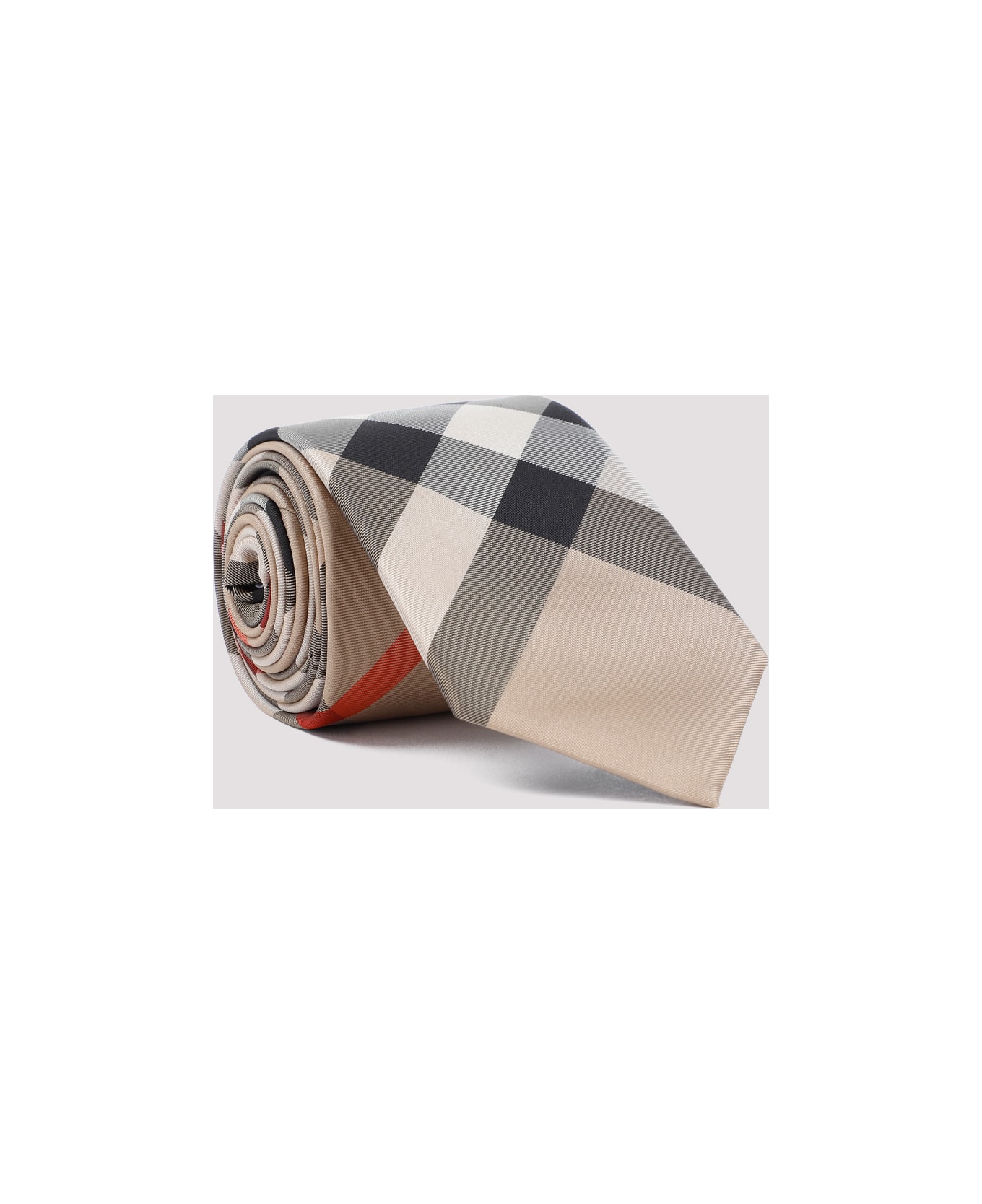 Burberry Classic Cut Check Silk Tie - Archive Beige