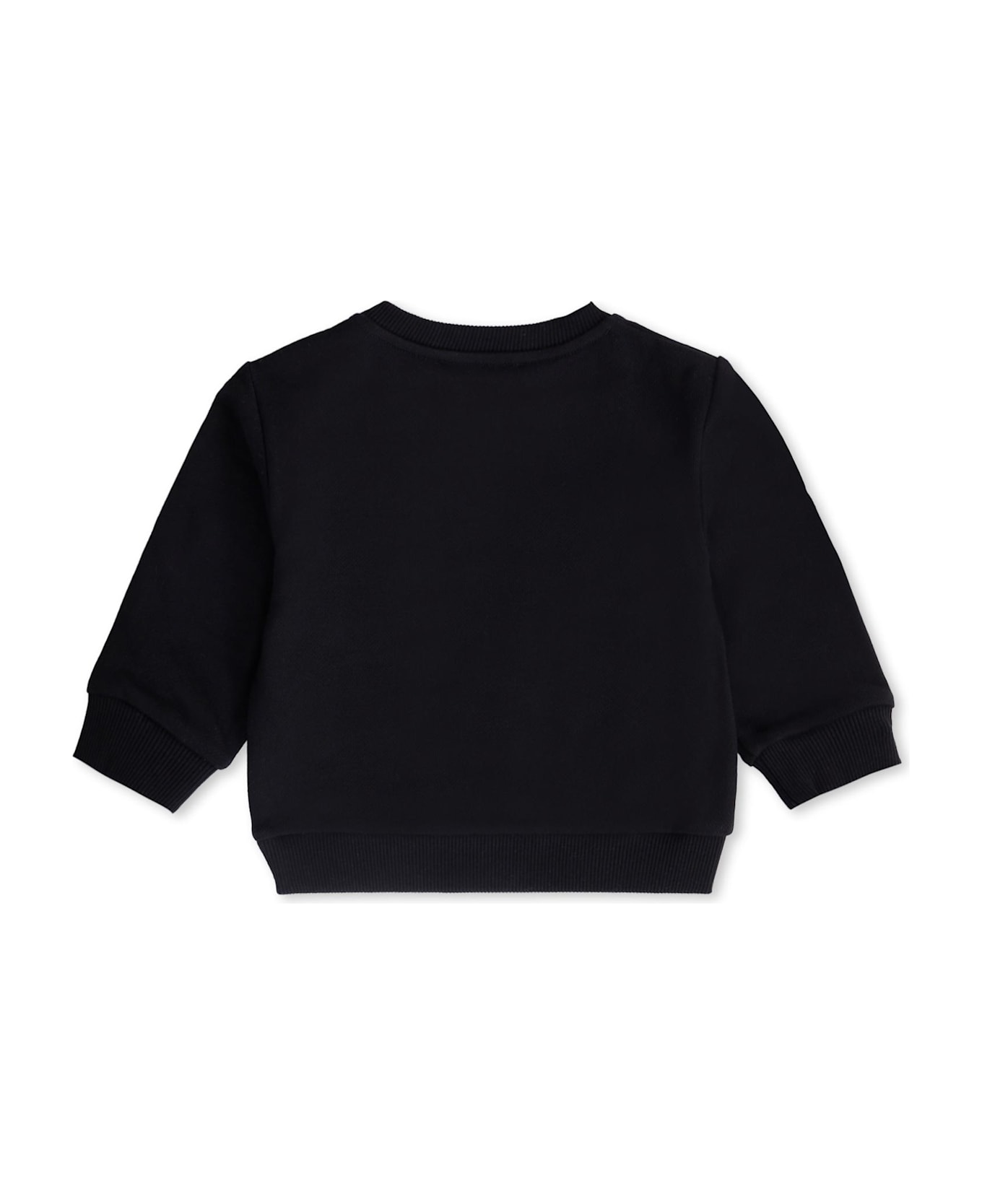 Balmain Black Sweatshirt For Baby Girl With Logo - Black ニットウェア＆スウェットシャツ