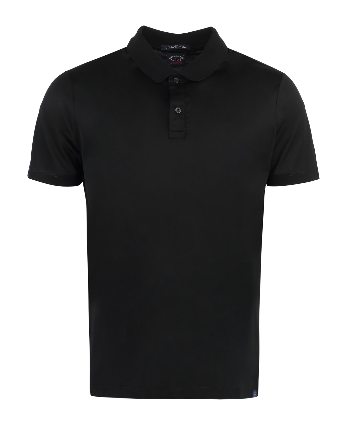 Paul&Shark Short Sleeve Cotton Polo Shirt - black
