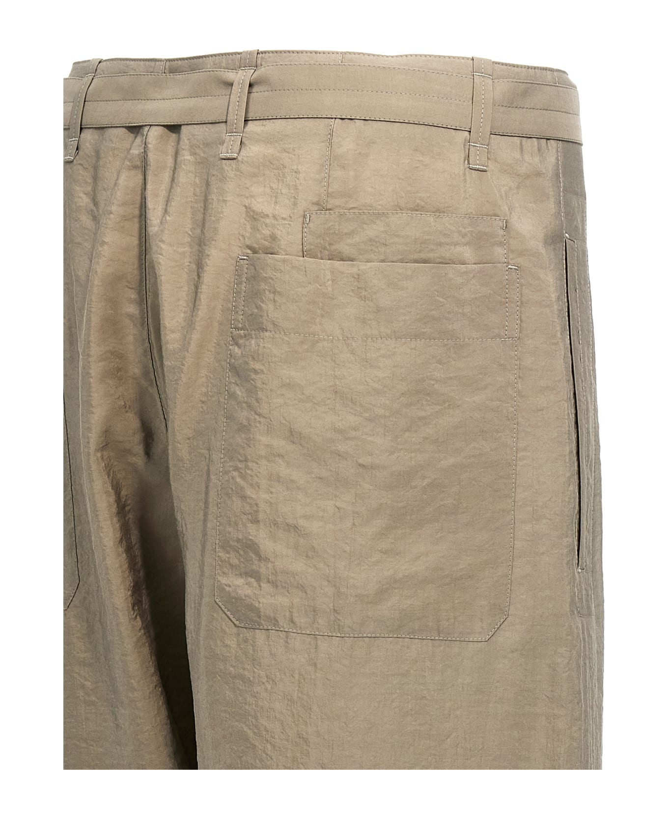 Lemaire 'seamless Belted' Trousers - Gray ボトムス