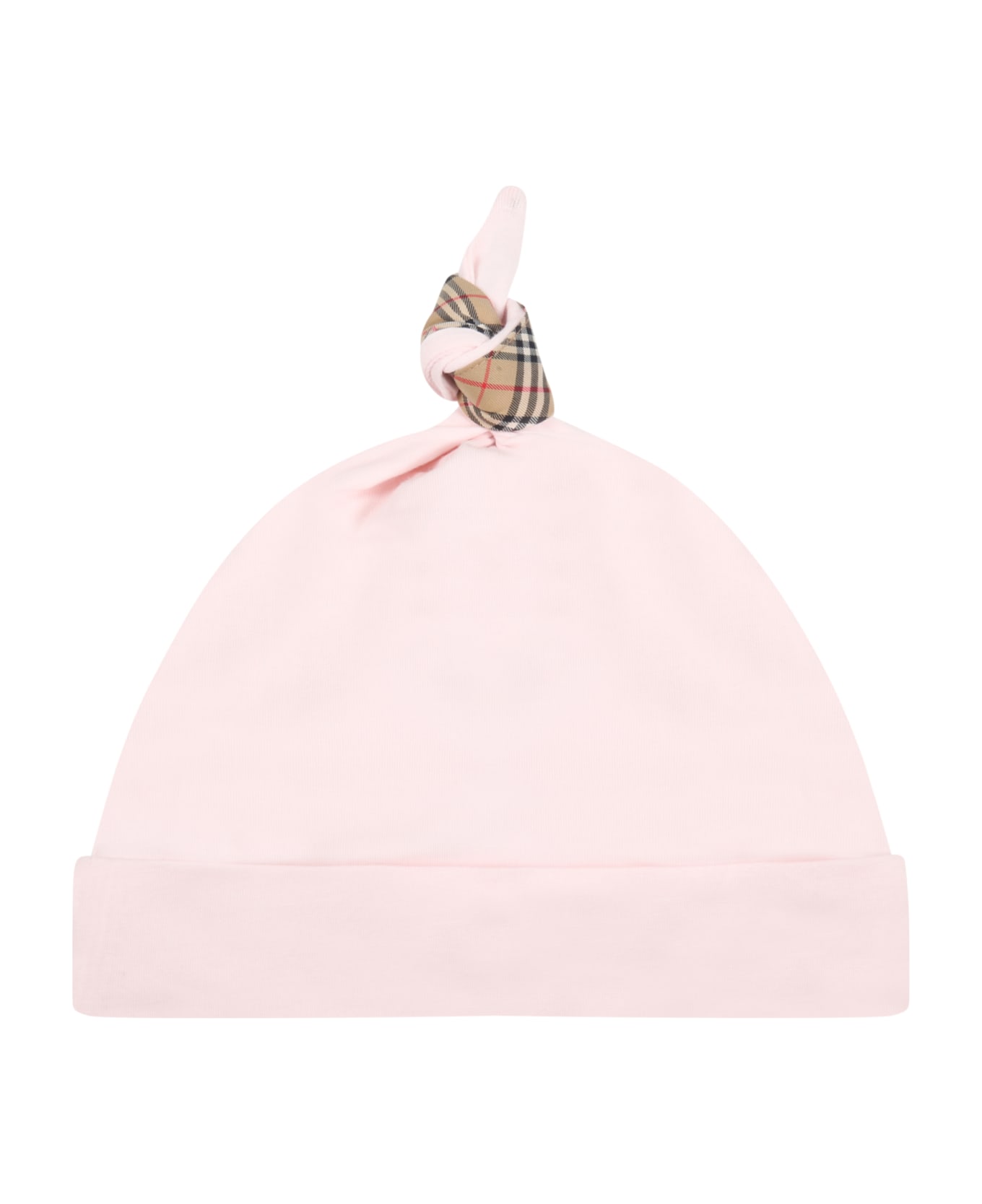Burberry Pink Set For Baby Girl With Iconic Check Vintage - Pink ボディスーツ＆セットアップ