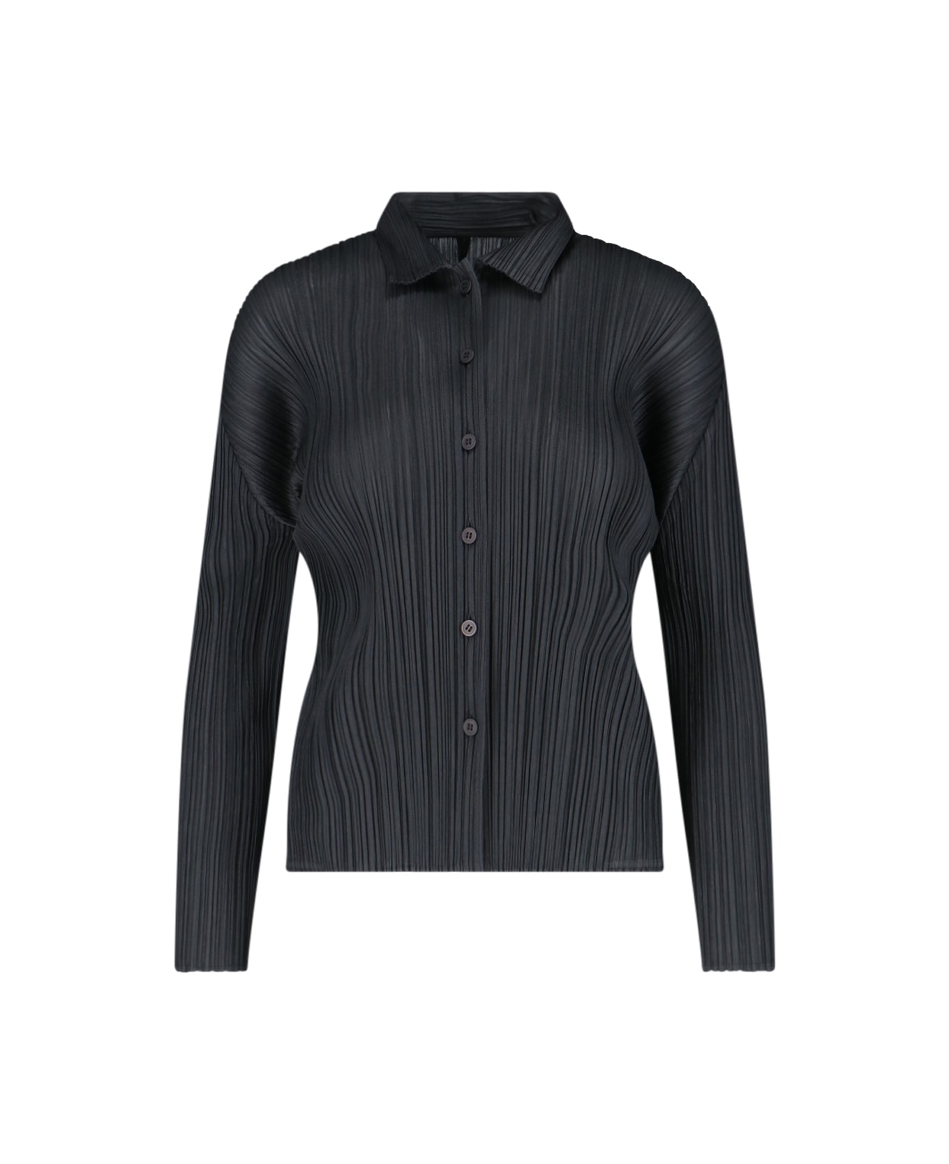 Pleats Please Issey Miyake 'plissé' Shirt - Black  