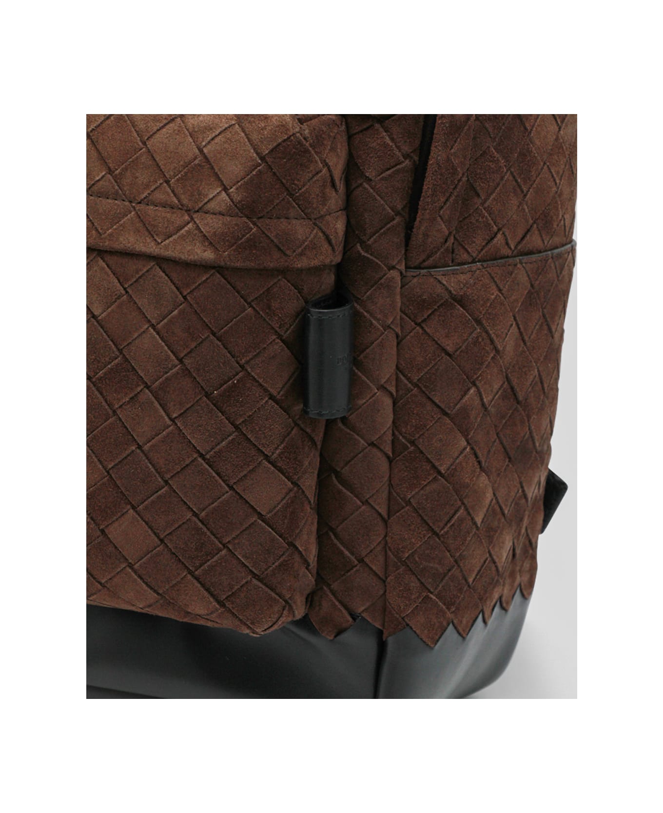 Bottega Veneta Brown Leather Backpack - FONDANT/BLACK-SILVER