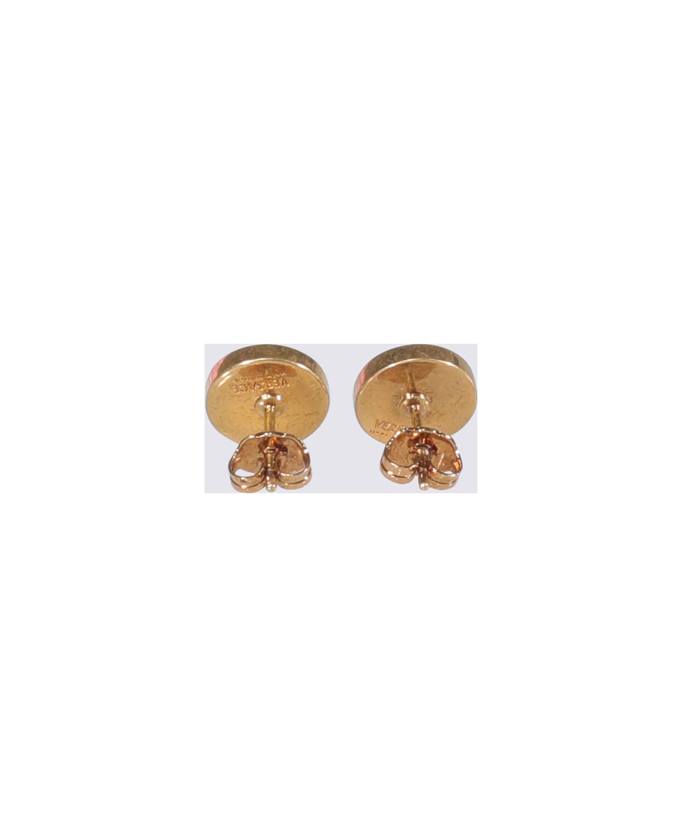 Versace Medusa Enameled Stud Earrings - GOLD