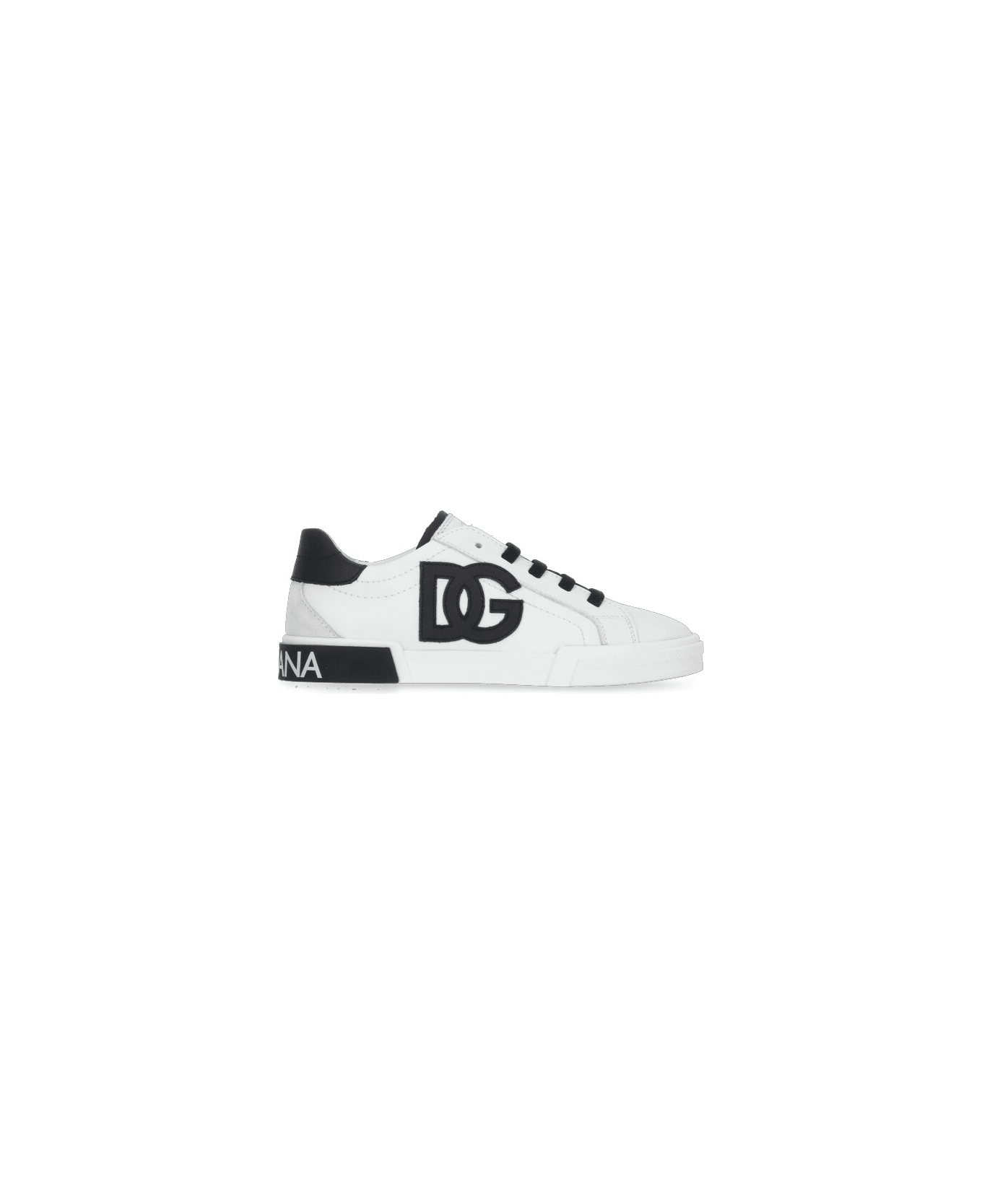 Dolce & Gabbana Leather Sneakers - WHITE
