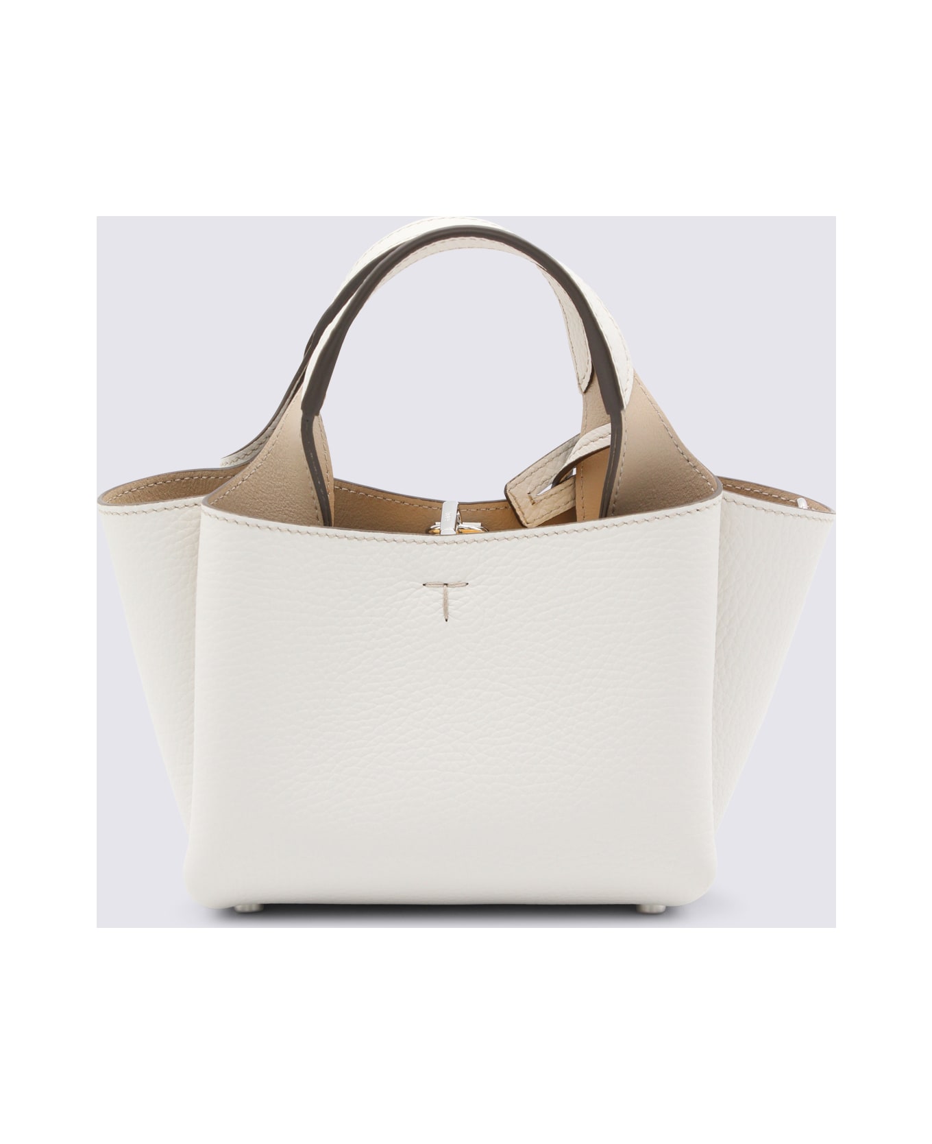 Tod's White Leather Top Handle Bag - White