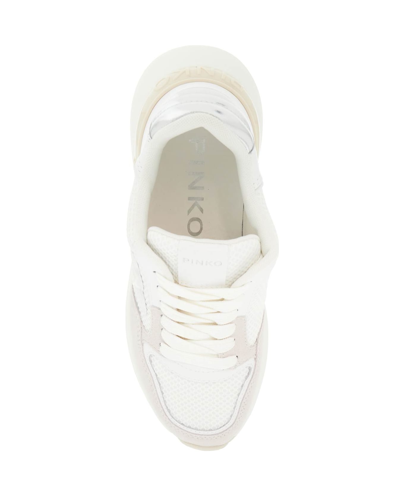 Pinko Gem Sneakers - WHITE (Silver)