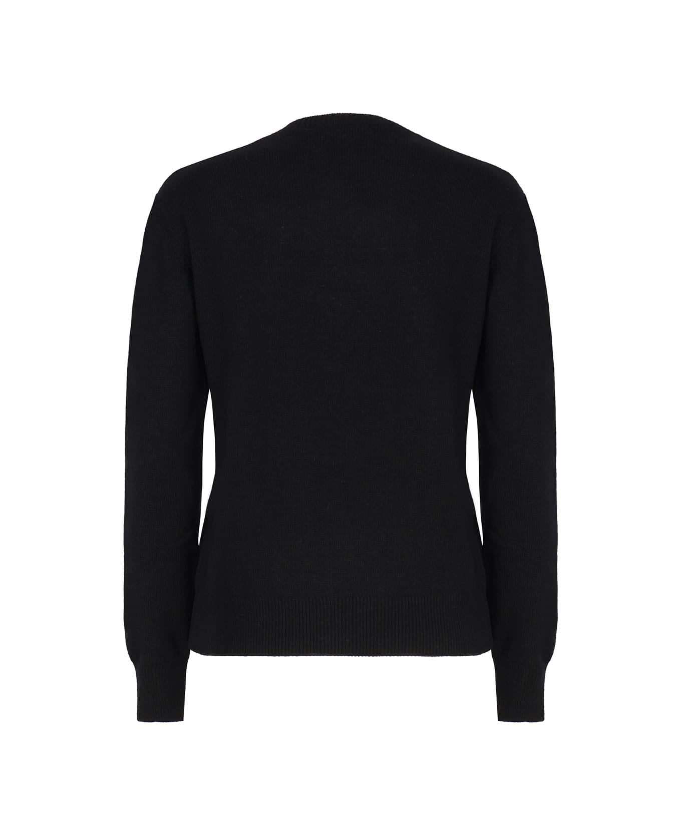 MC2 Saint Barth Crew-neck Sweater With Intarsia - Black ニットウェア