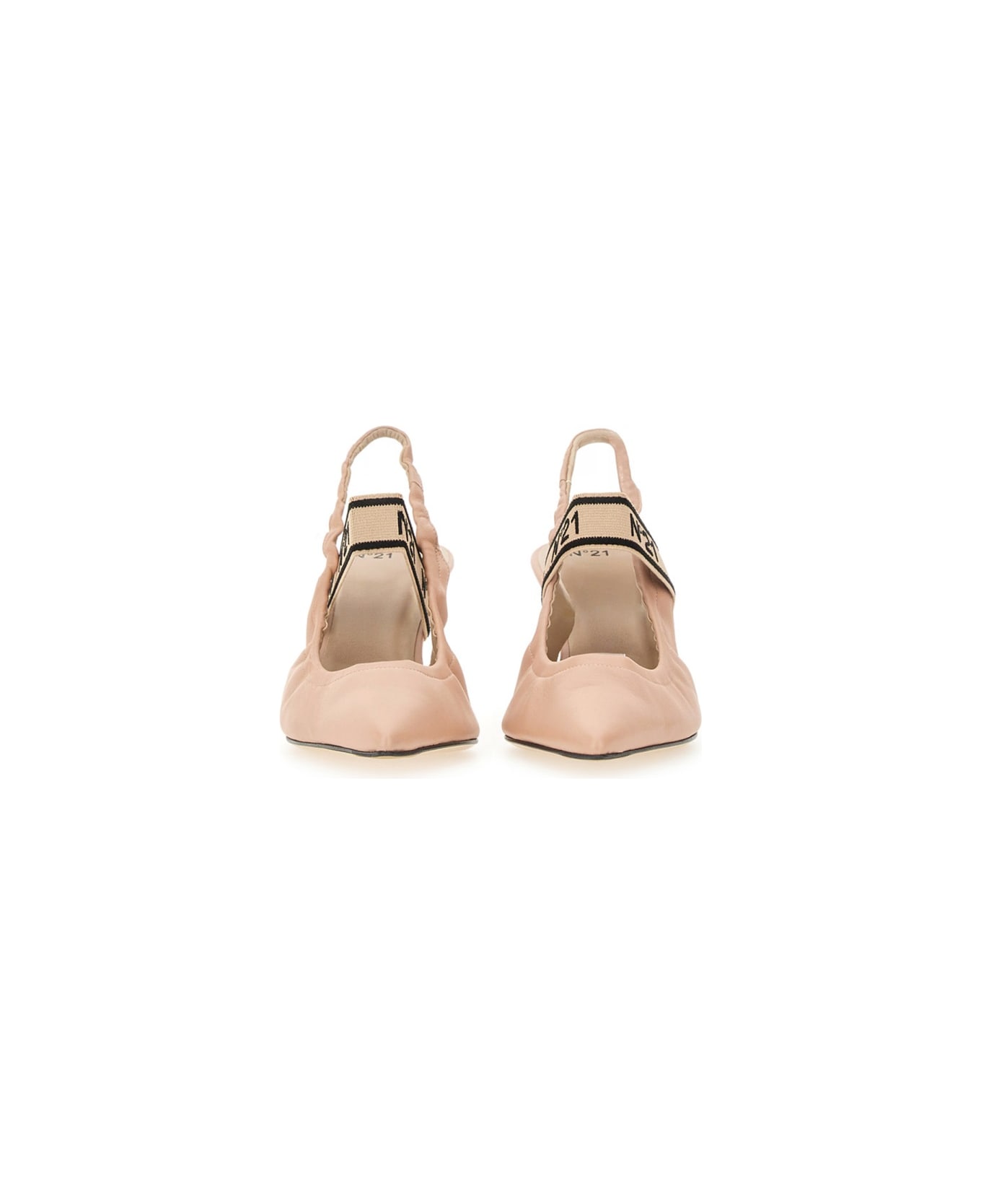N.21 Slingback With Logo - NUDE