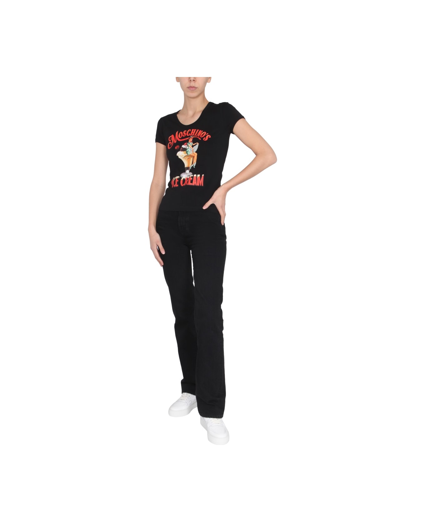 Moschino T-shirt 
ice Cream
 - BLACK
