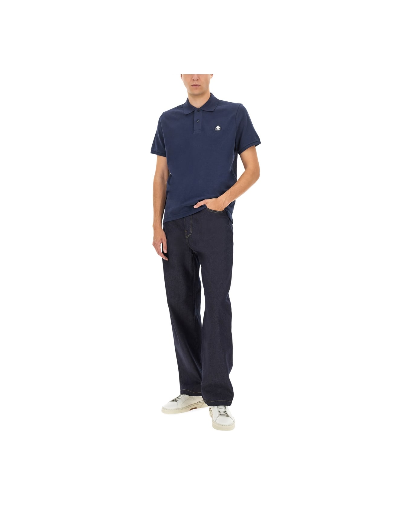 Moose Knuckles Polo "everett" - BLUE
