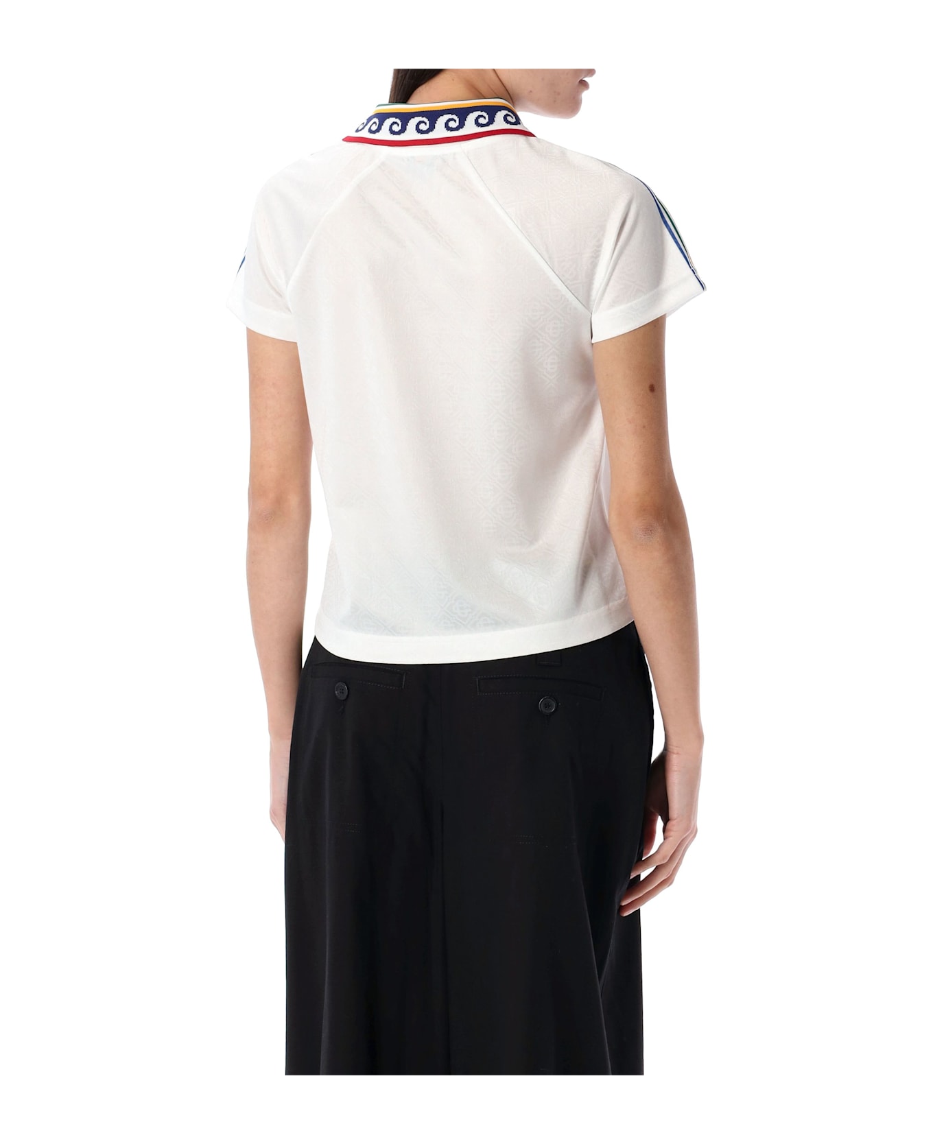 Casablanca Jacquard Monogram Football T-shirt - WHITE