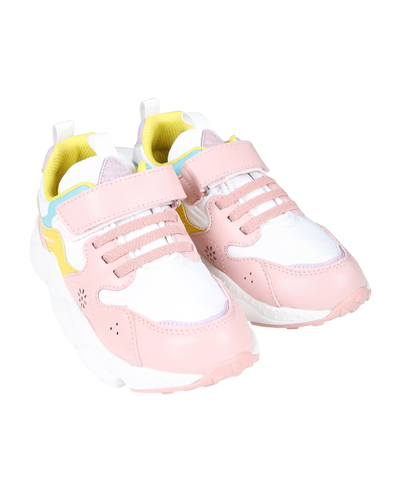 Flower Mountain Pink Yamano Low Sneakers For Girl - Pink