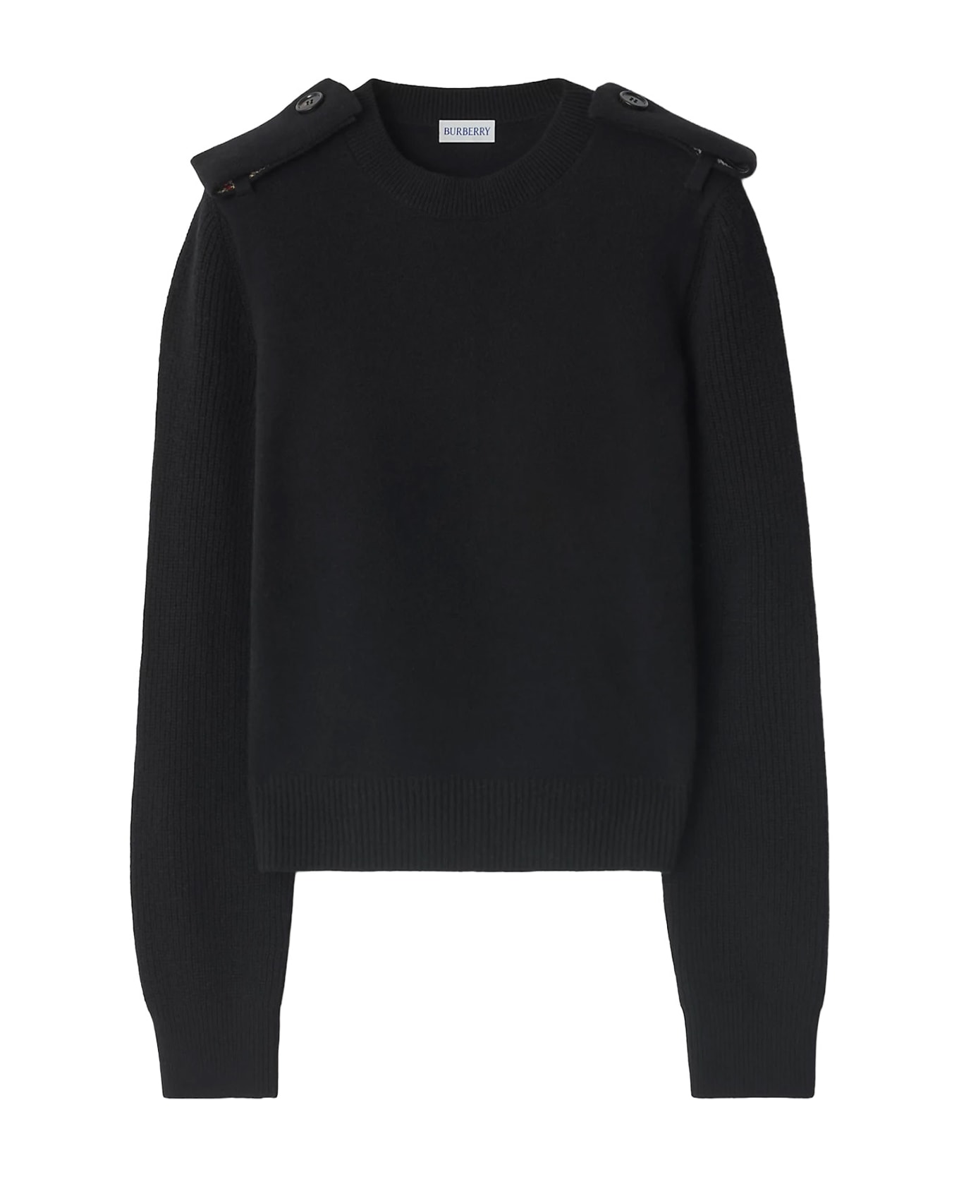 Burberry Wool And Cashmere Sweater - Black