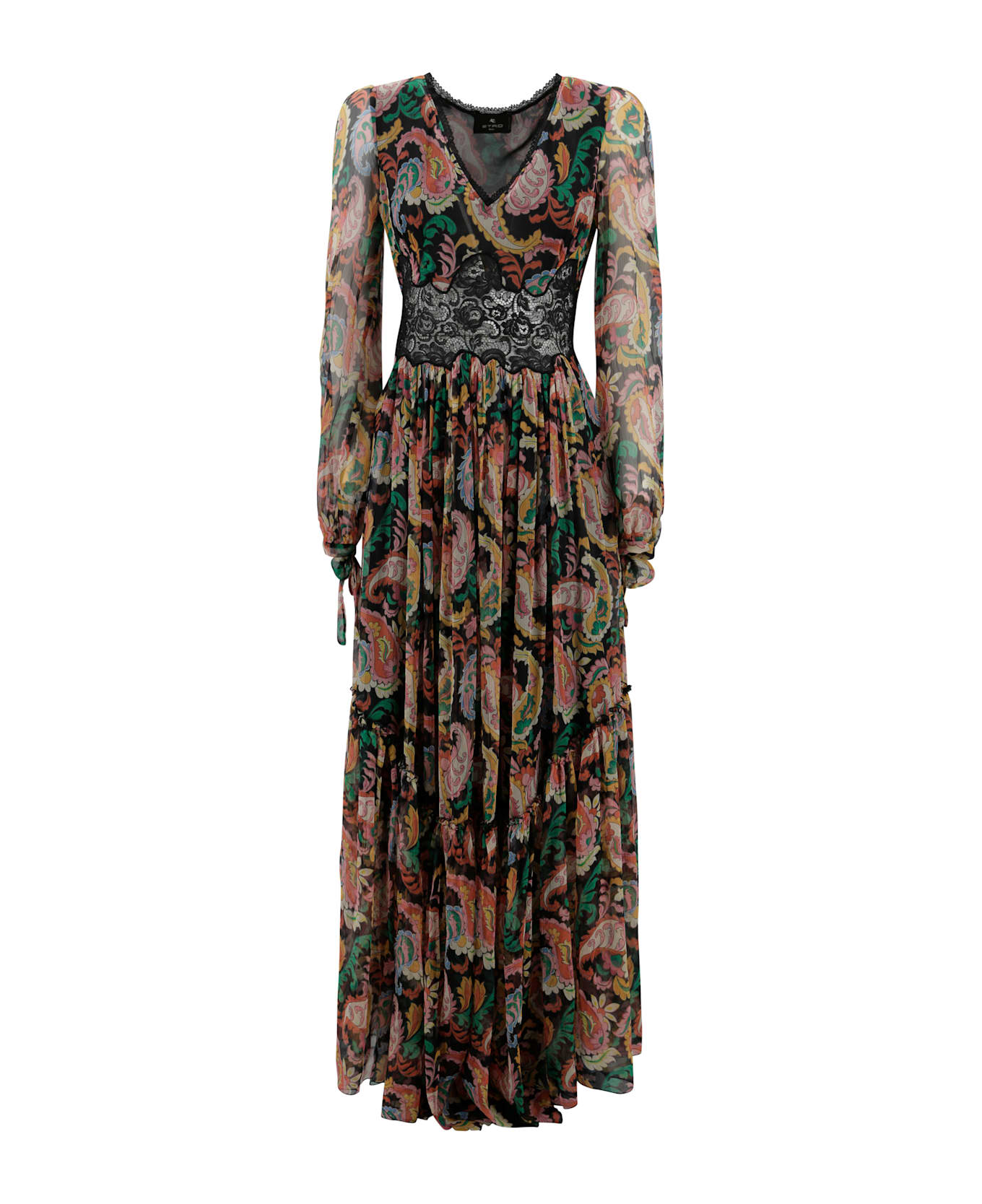 Etro Multicoloured Paisley-patterned Long Dress