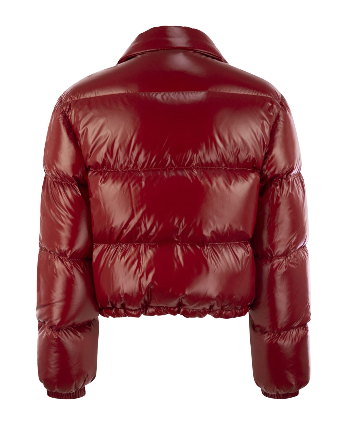 Fay 3 Hooks Cropped Down Jacket - Red