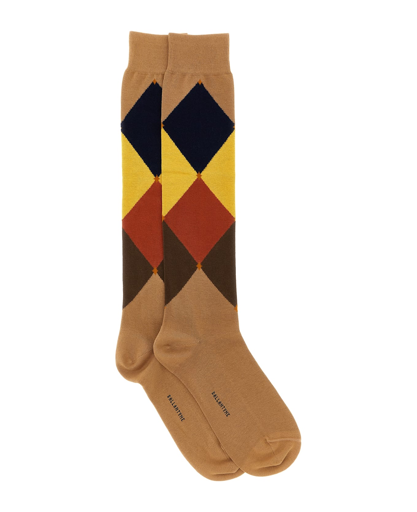 Ballantyne Diamond-shaped Socks - Brown