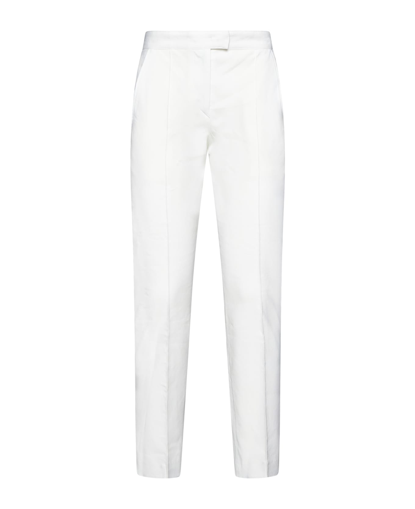 Isabel Marant Straight-leg Cropped Slim-cut Trousers - White ボトムス